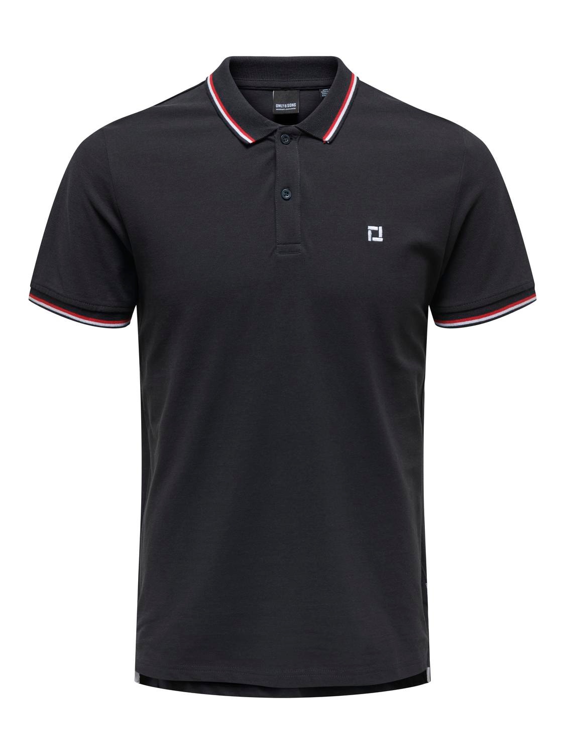 ONLY & SONS Regular Fit Polo Polo-Shirt -Dark Navy - 22024827