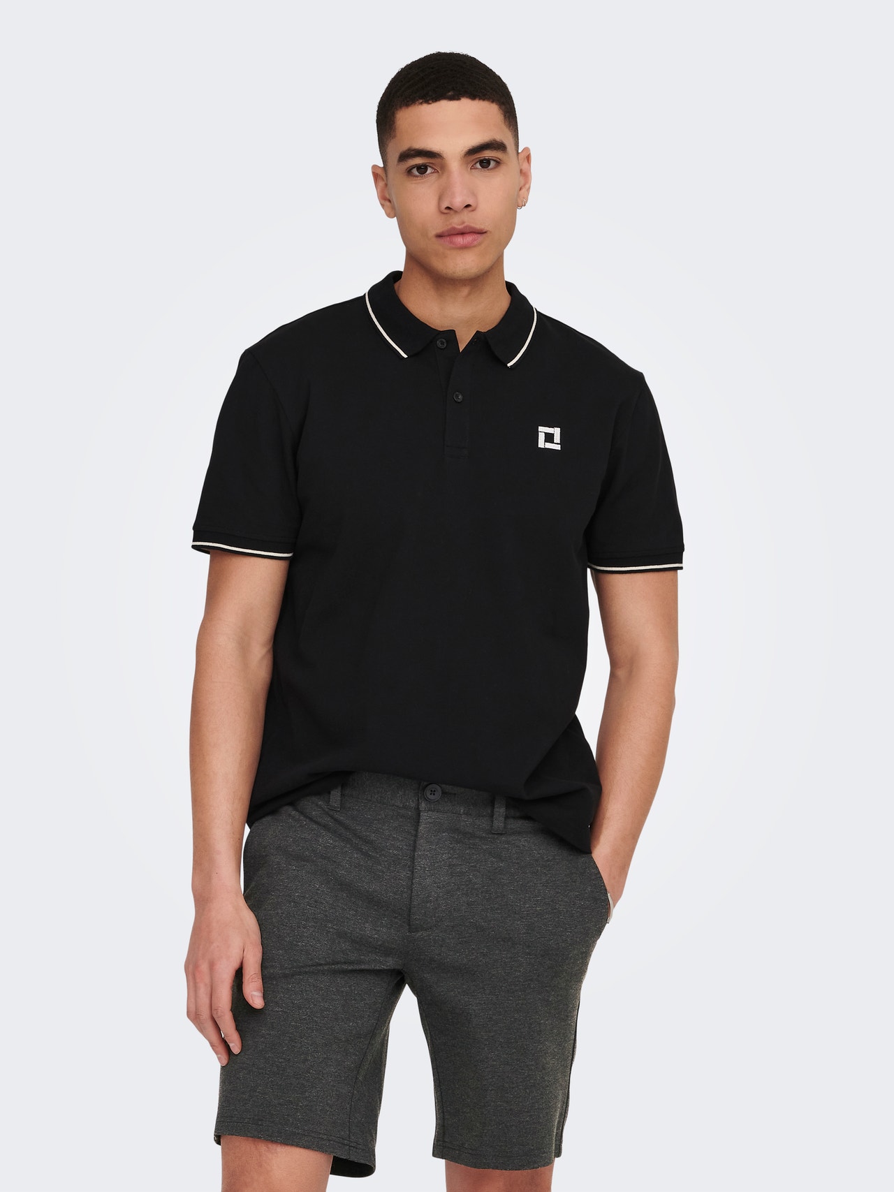 ONLY & SONS Regular Fit Polo Polo-Shirt -Black - 22024827