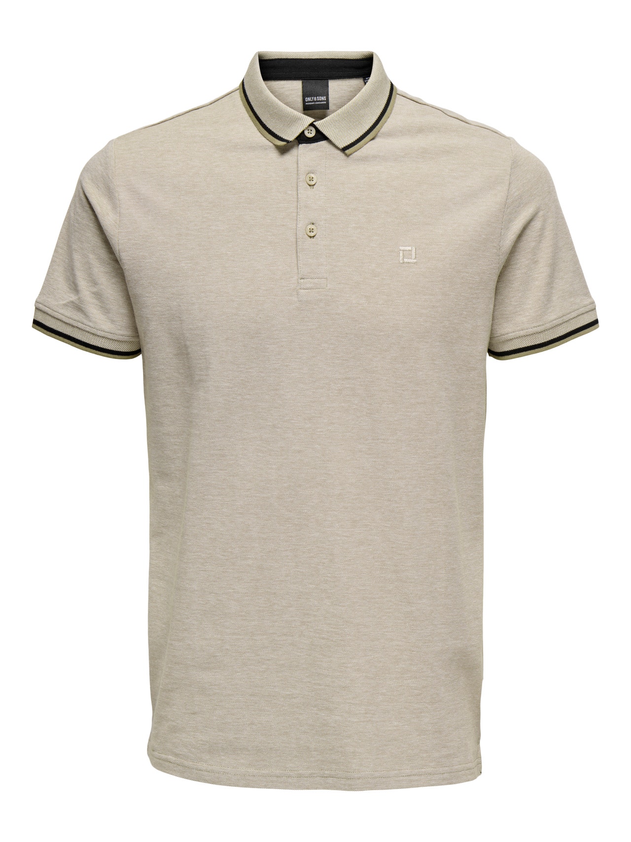 ONLY & SONS Polos Regular Fit Polo -Chinchilla - 22024827