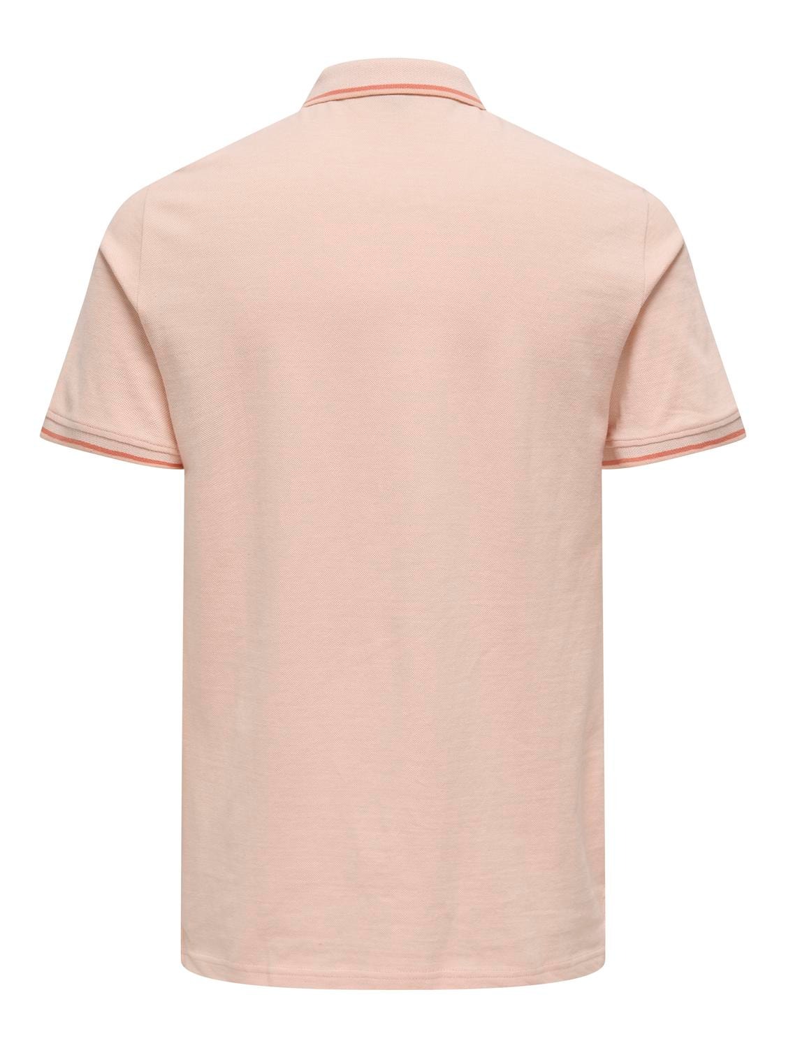 ONLY & SONS Regular fit Polo Polo -Peach Nectar - 22024827