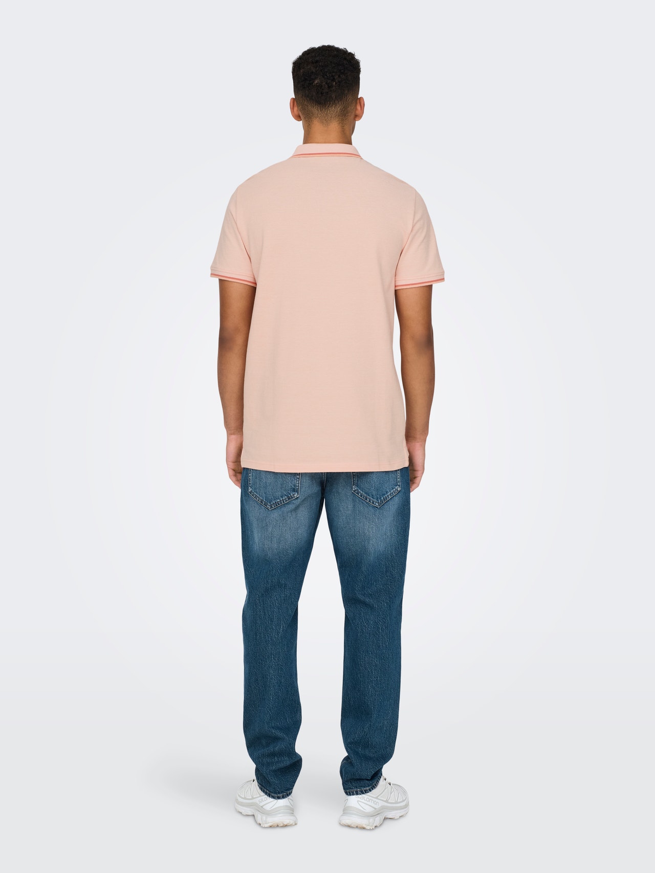 ONLY & SONS Polo t-shirt -Peach Nectar - 22024827