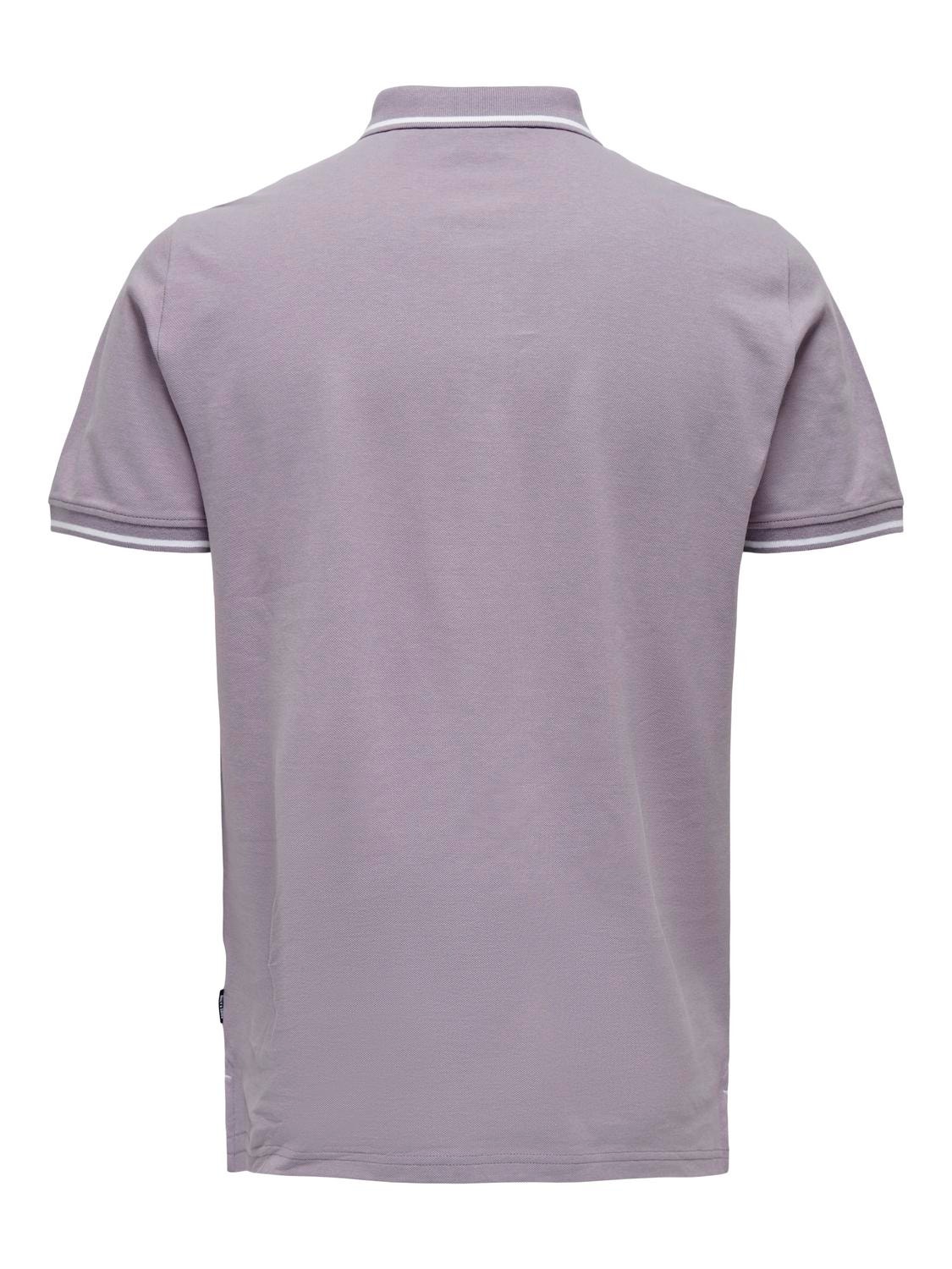 ONLY & SONS Regular Fit Polo Polo-Shirt -Purple Ash - 22024827