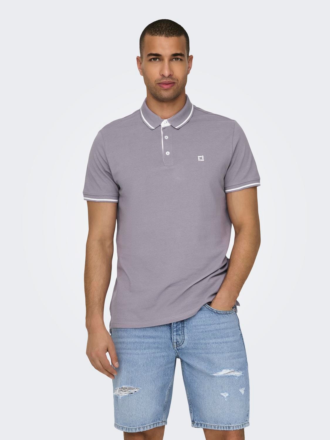 ONLY & SONS Polos Regular Fit Polo -Purple Ash - 22024827