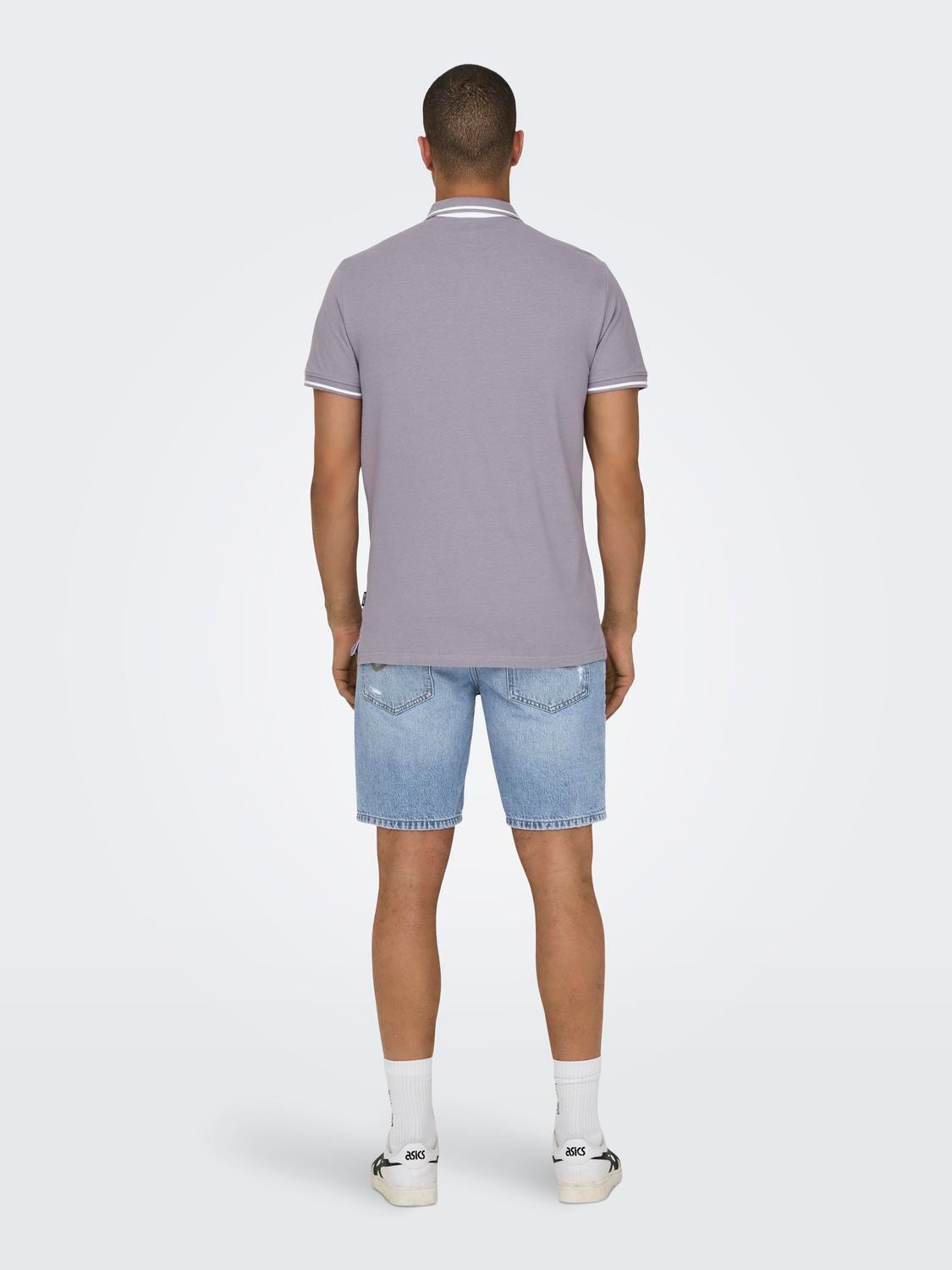 ONLY & SONS Polo t-shirt -Purple Ash - 22024827
