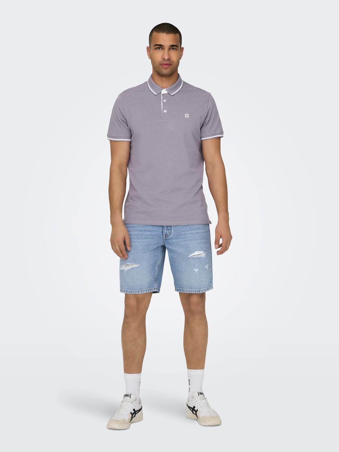 ONLY & SONS Polos Regular Fit Polo -Purple Ash - 22024827