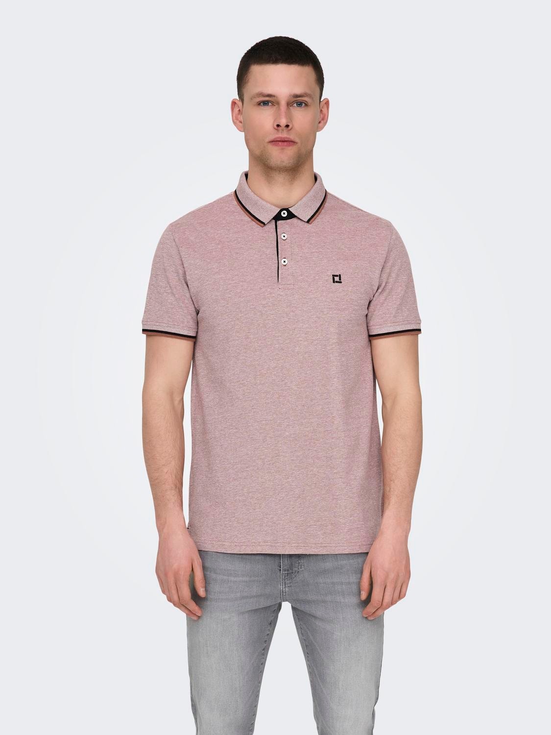 ONLY & SONS Polos Regular Fit Polo -Copper Brown - 22024827