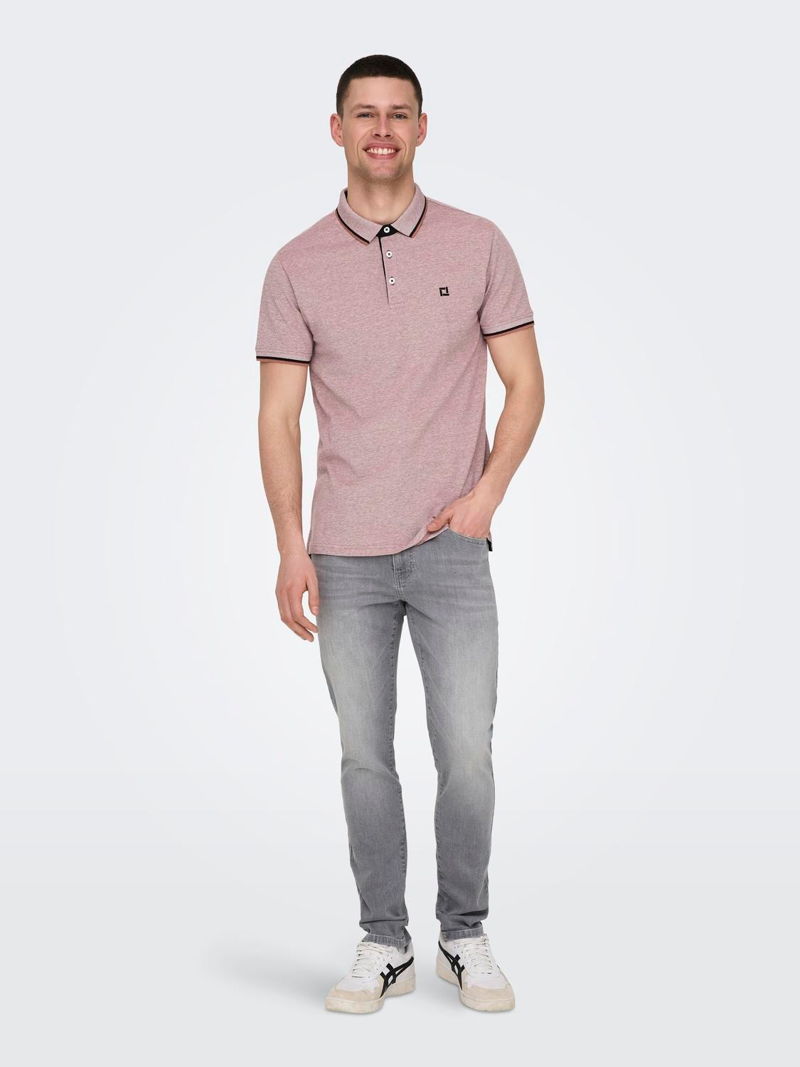 ONLY & SONS Polo t-shirt -Copper Brown - 22024827