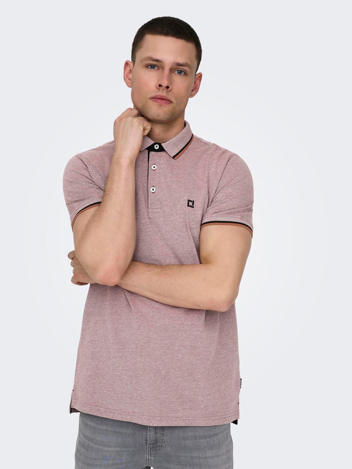 ONLY & SONS Polo t-shirt -Copper Brown - 22024827