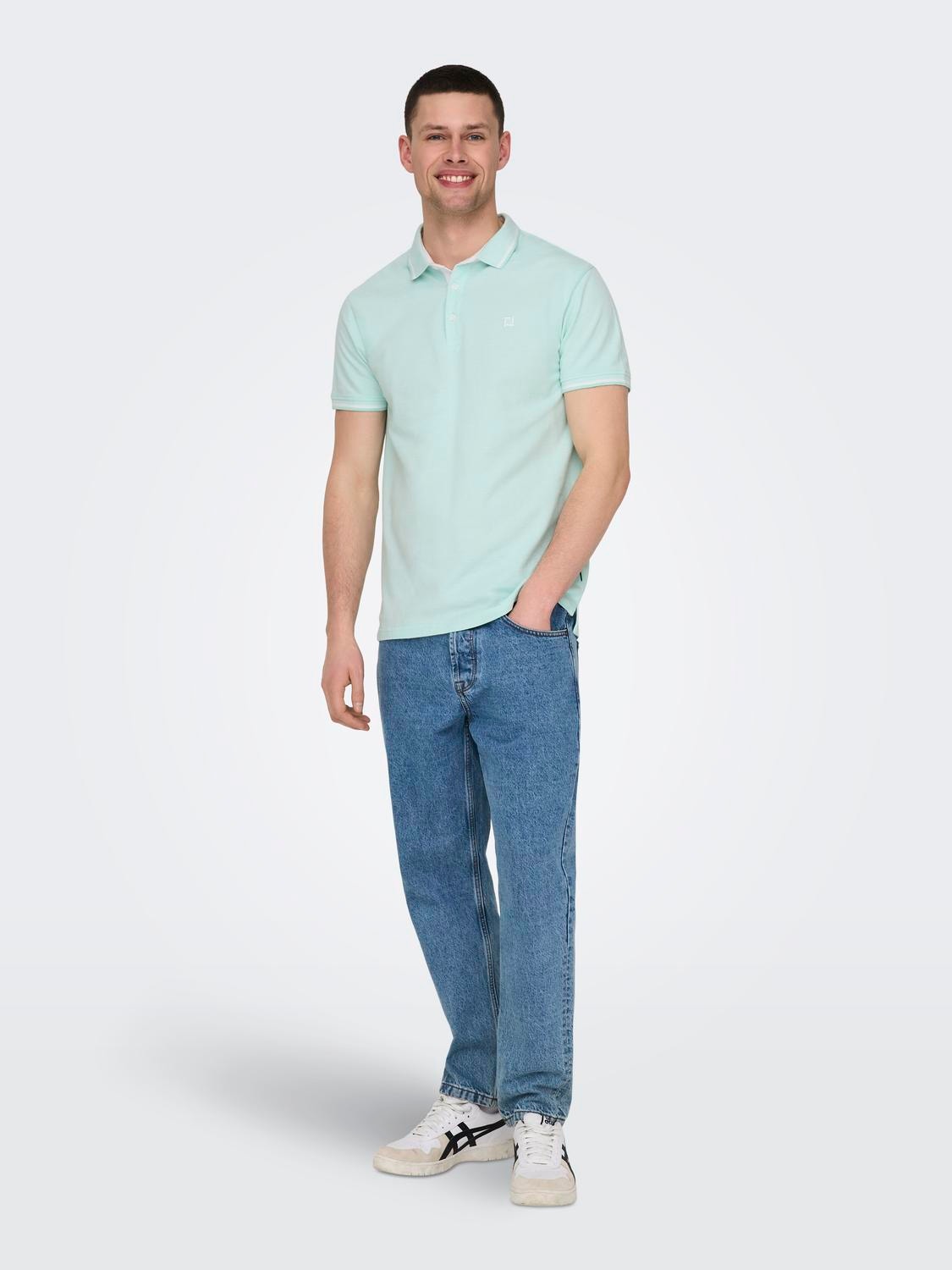 ONLY & SONS Regular fit Polo Polo -Yucca - 22024827