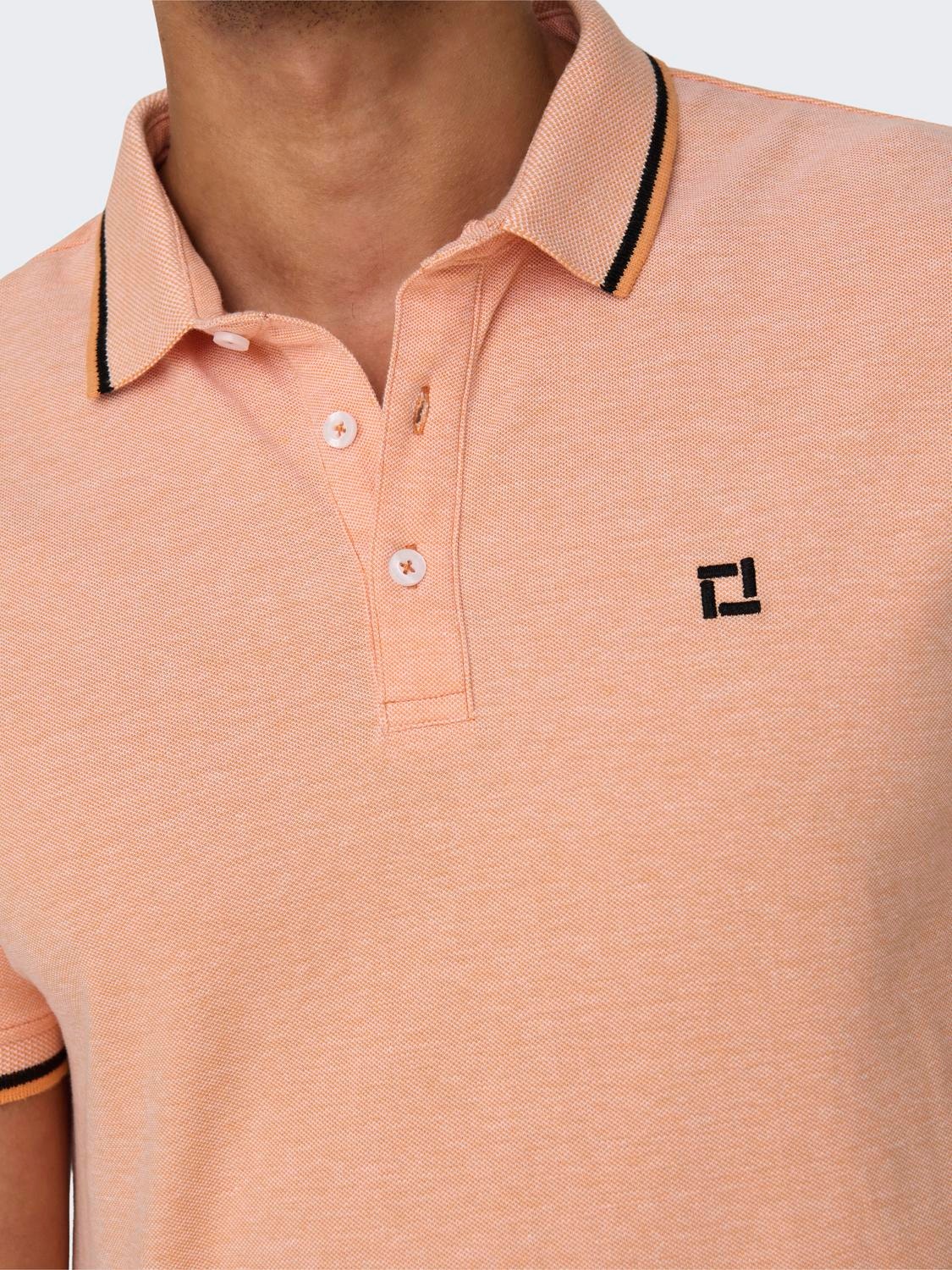 ONLY & SONS Polo t-shirt -Muskmelon - 22024827
