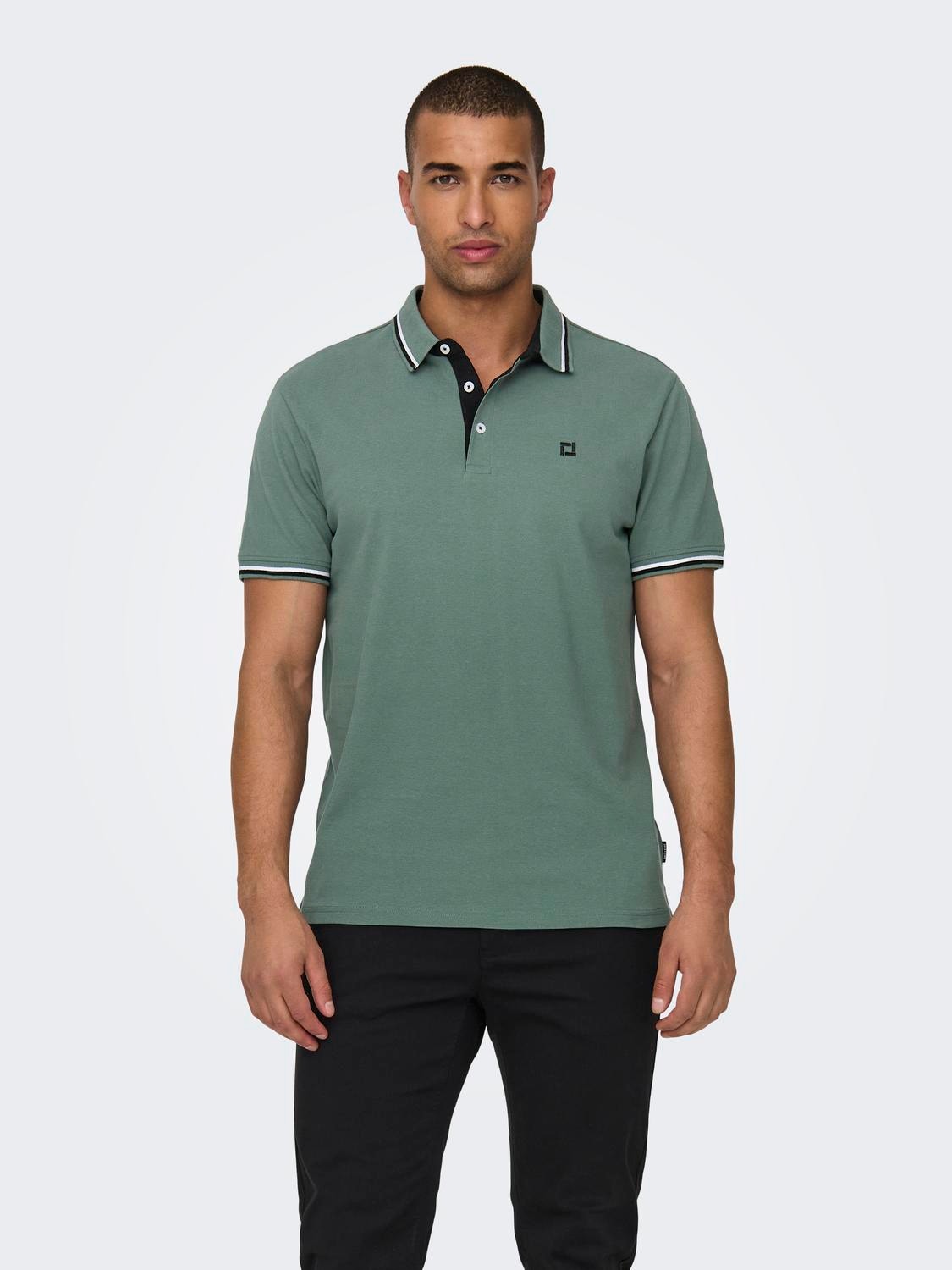 ONLY & SONS Polos Regular Fit Polo -Dark Forest - 22024827