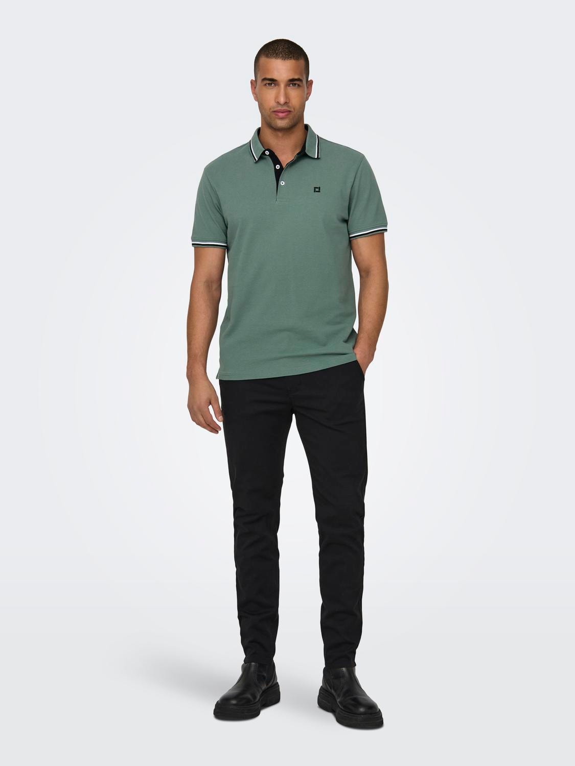 ONLY & SONS Polo t-shirt -Dark Forest - 22024827