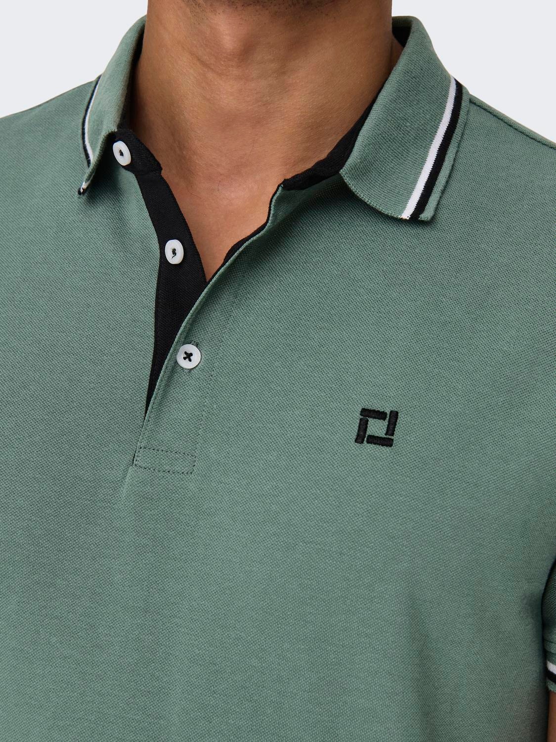 ONLY & SONS Regular fit Polo Polo -Dark Forest - 22024827