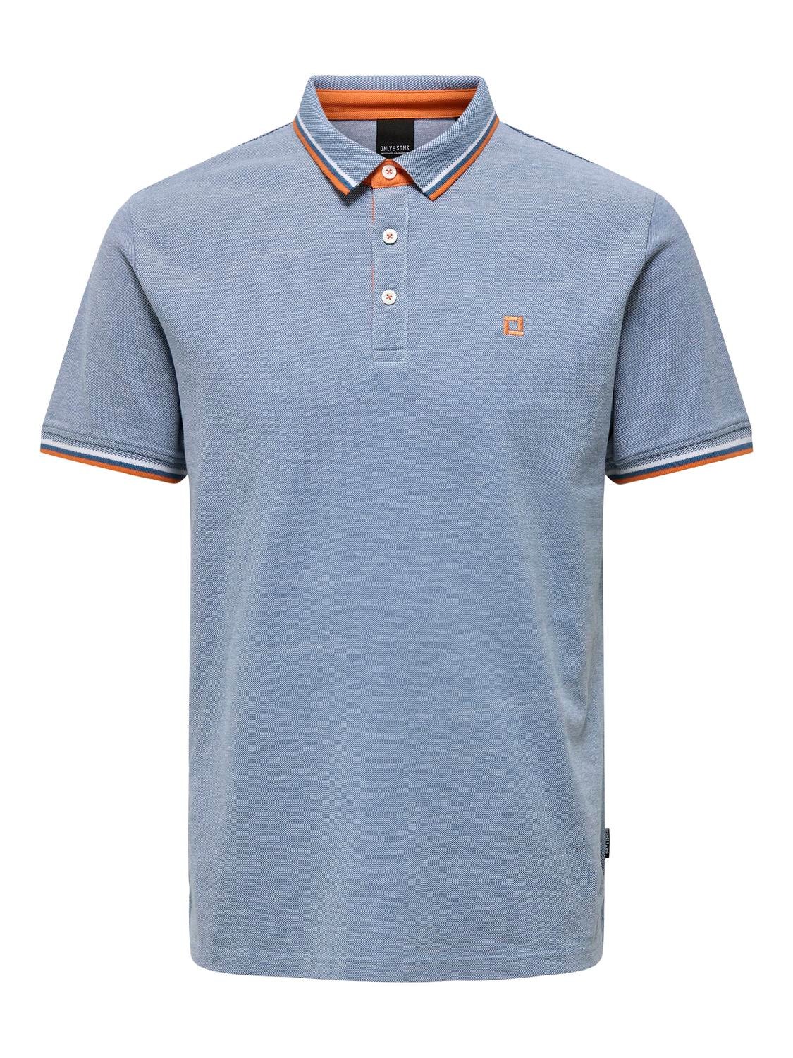 ONLY & SONS Polo t-shirt -Medium Blue Denim - 22024827