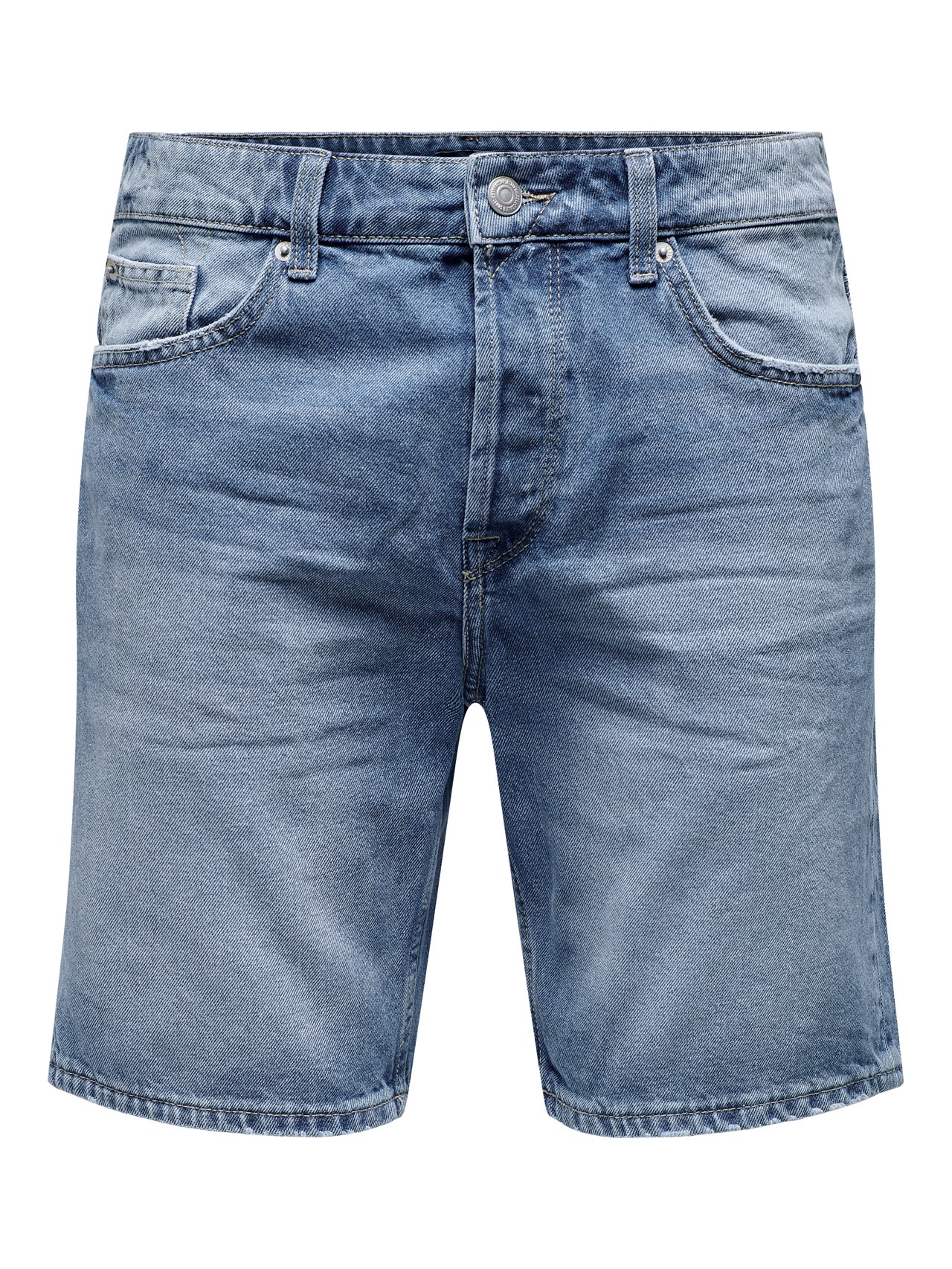 ONLY & SONS Lös passform Normal midja Shorts -Medium Blue Denim - 22024849