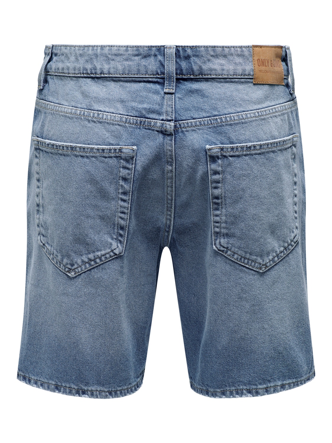 ONLY & SONS Locker geschnitten Mittlere Taille Shorts -Medium Blue Denim - 22024849