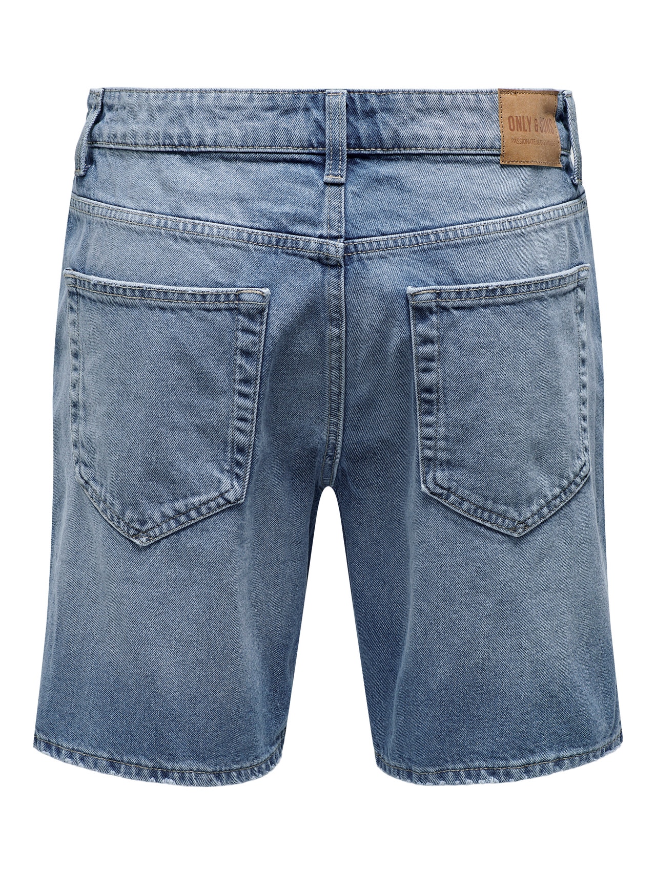 ONLY & SONS Lös passform Normal midja Shorts -Medium Blue Denim - 22024849