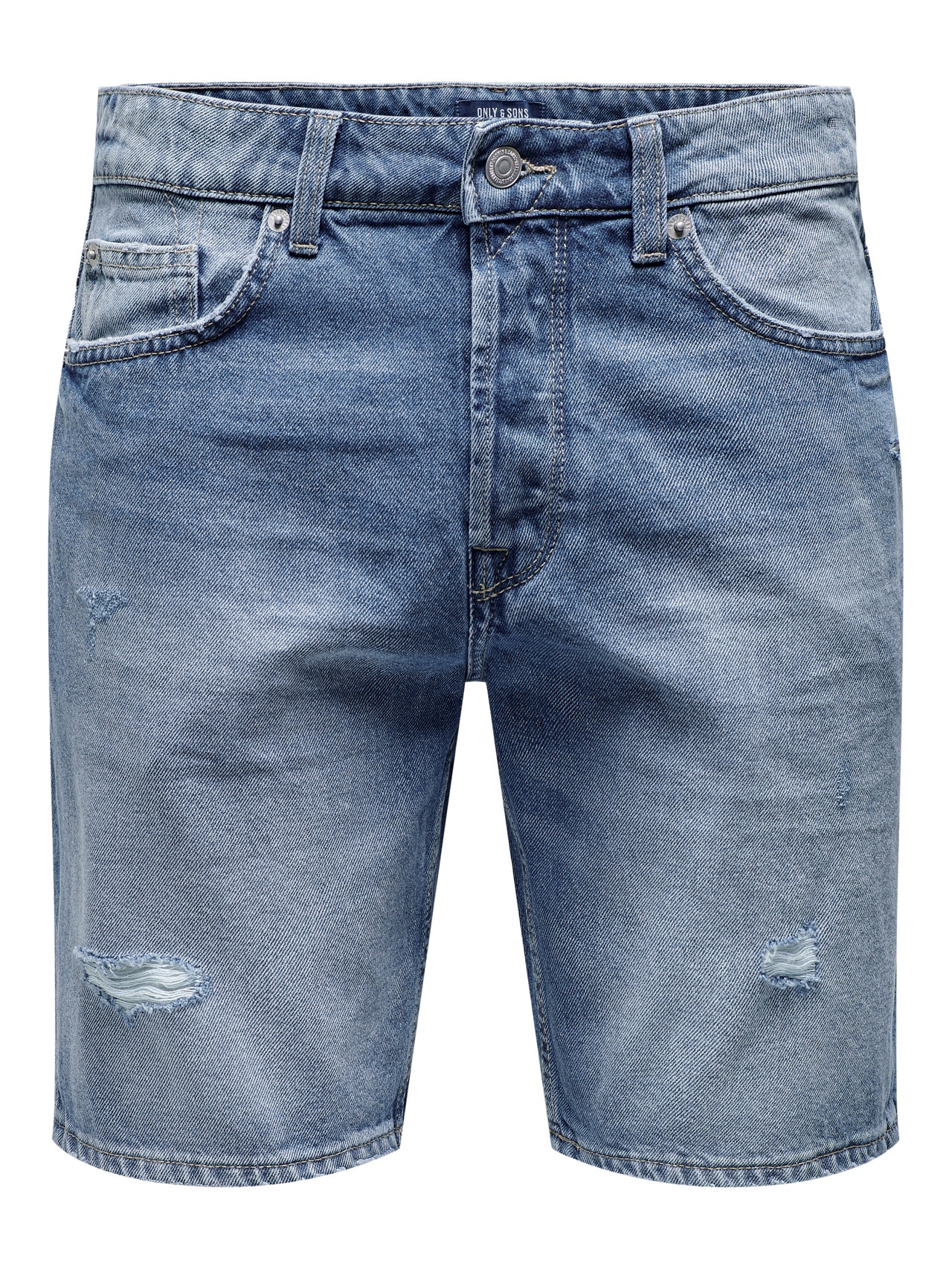 ONLY & SONS Shorts Loose Fit Taille classique -Medium Blue Denim - 22024850