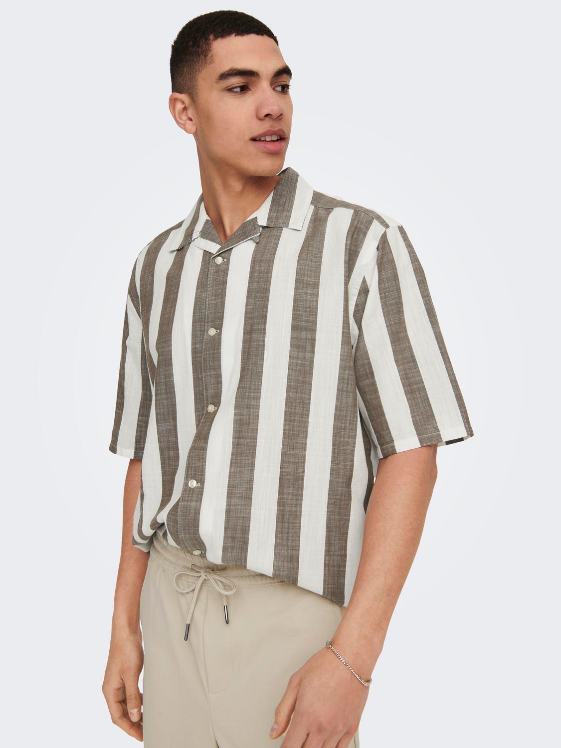 ONLY & SONS Relaxed Fit Short Sleeves Shirt -Teak - 22024917