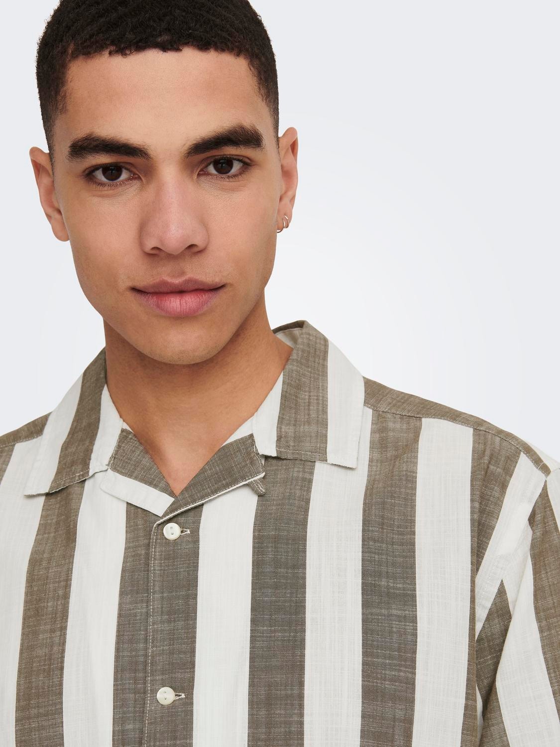 ONLY & SONS Camisas Corte relaxed Cuello de camisa -Teak - 22024917