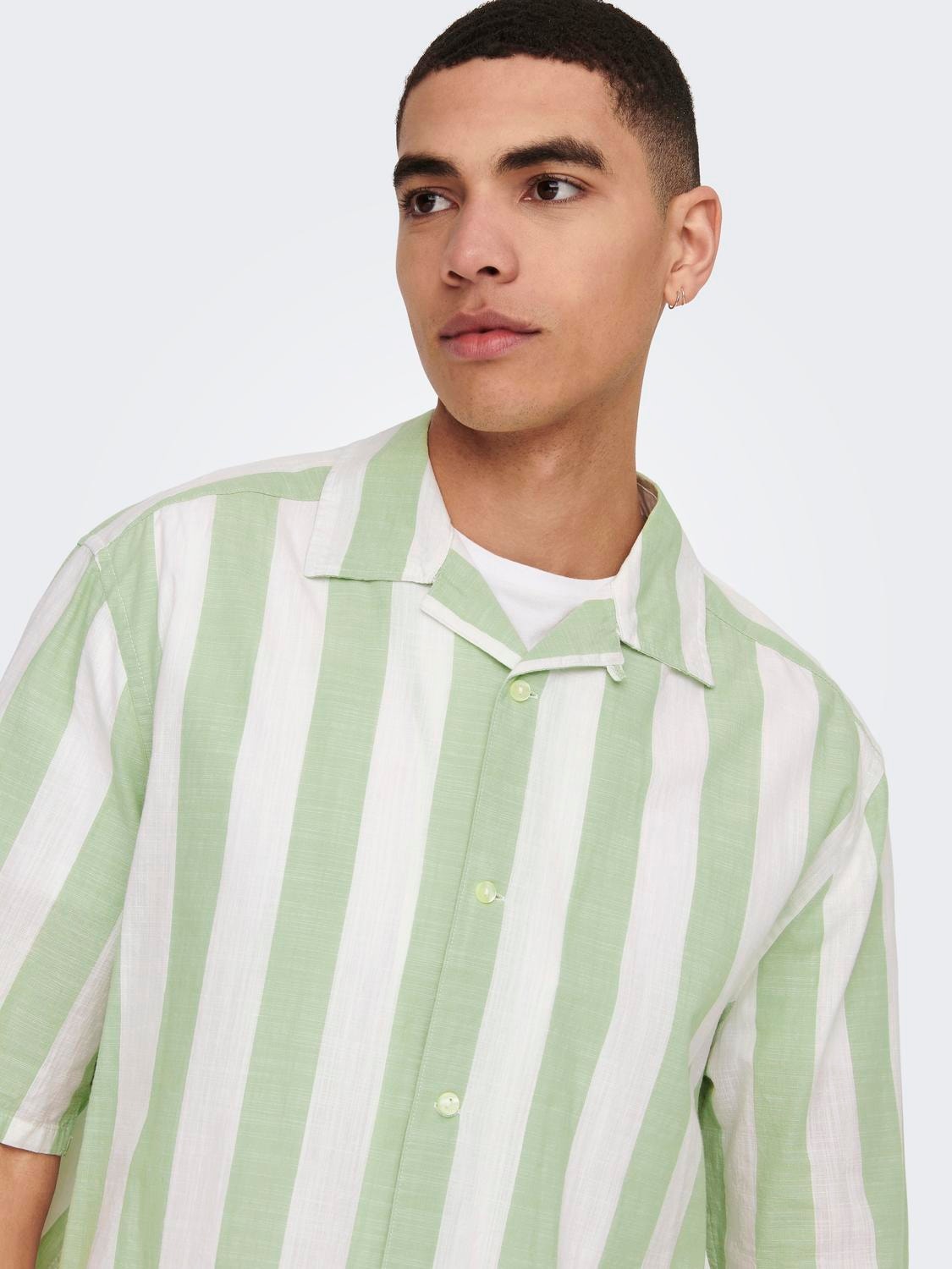 ONLY & SONS Relaxed Fit Shirt collar Shirt -Swamp - 22024917