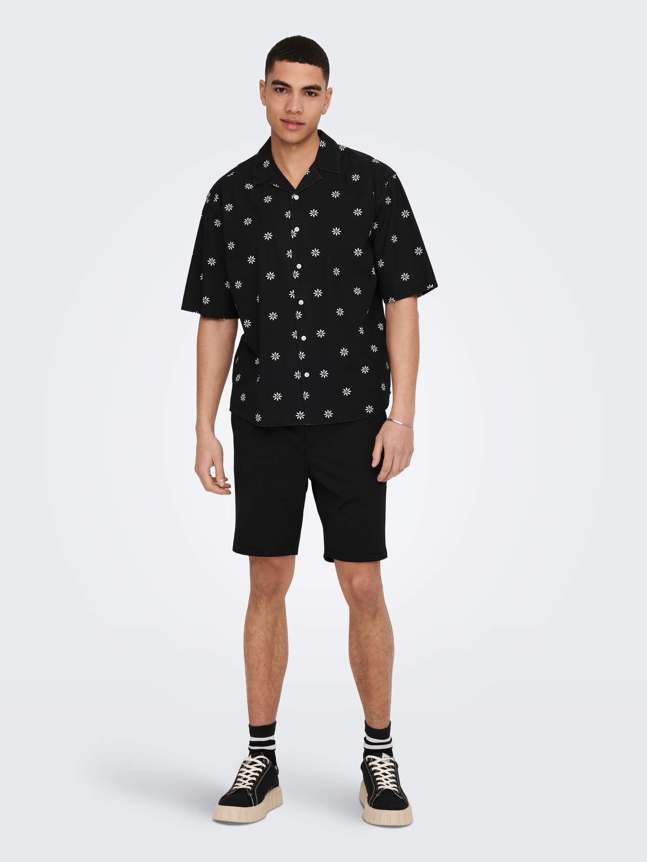 ONLY & SONS Chemises Relaxed Fit Col resort -Black - 22024930