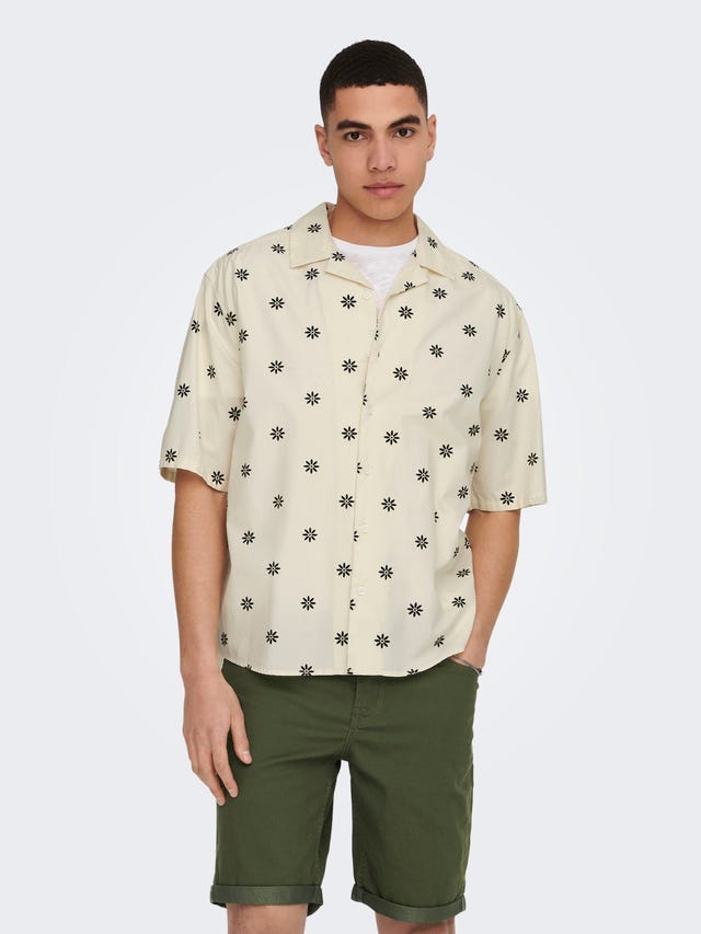 ONLY & SONS Relaxed Fit Resort Collar Shirt - 22024930
