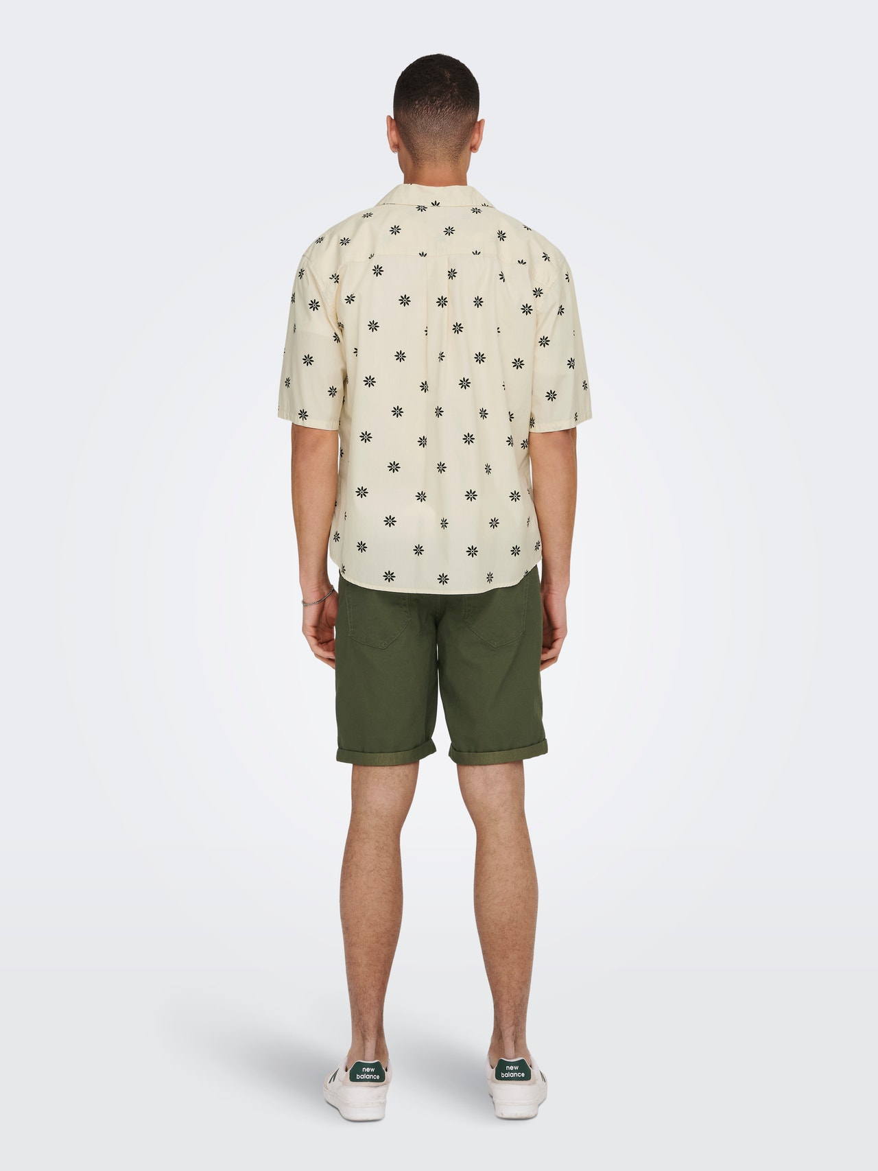 ONLY & SONS Chemises Relaxed Fit Col resort -Cloud Dancer - 22024930