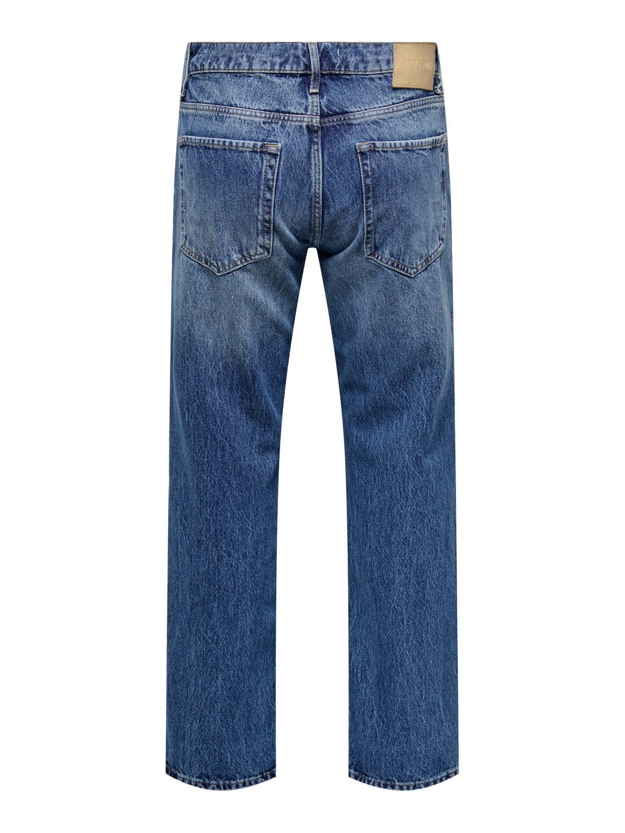 ONLY & SONS Straight Fit Mid waist Jeans -Medium Blue Denim - 22024939