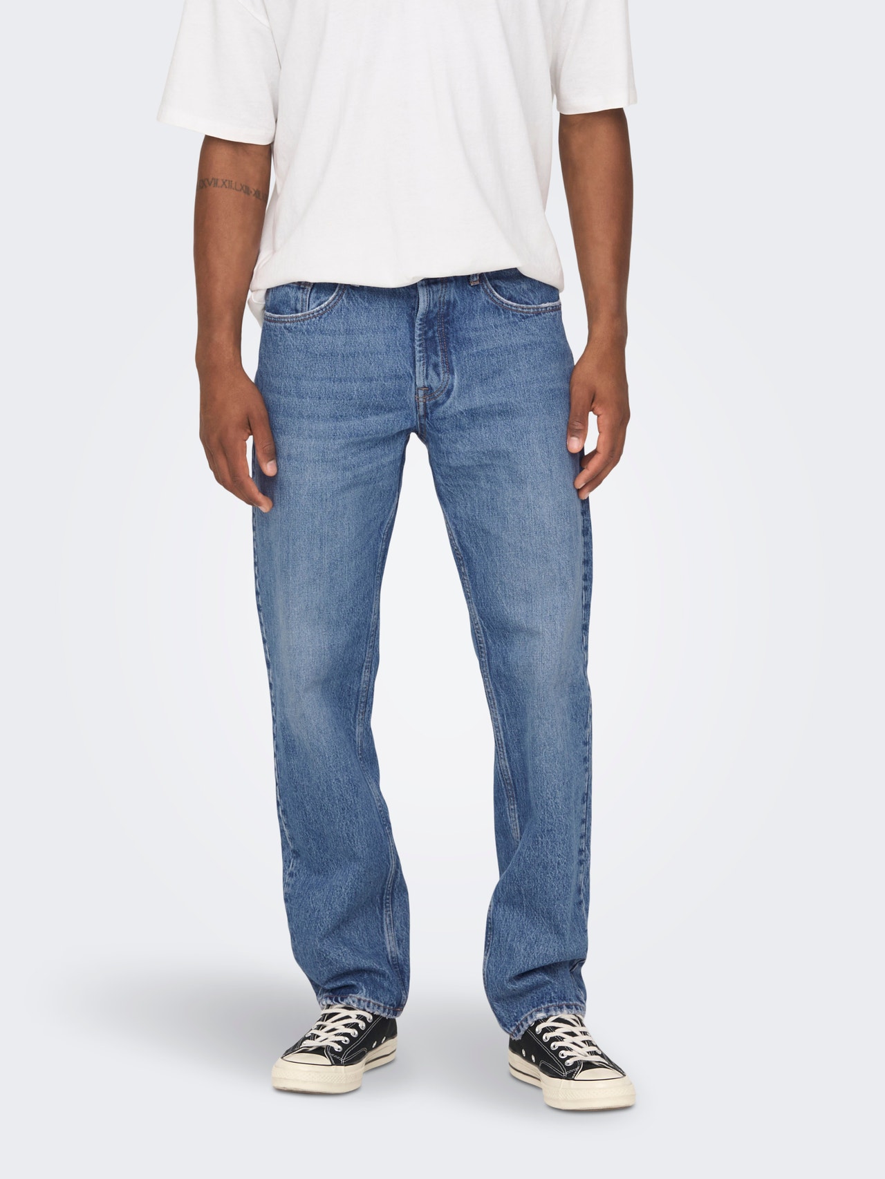 ONLY & SONS Gerade geschnitten Mittlere Taille Jeans -Medium Blue Denim - 22024939
