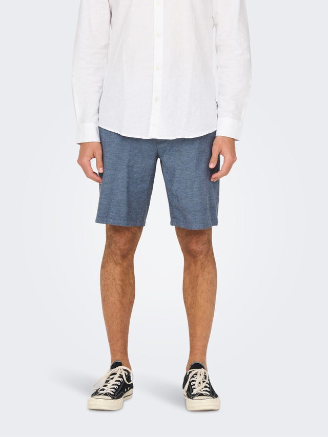ONLY & SONS Regular Fit Linen Shorts - 22024940