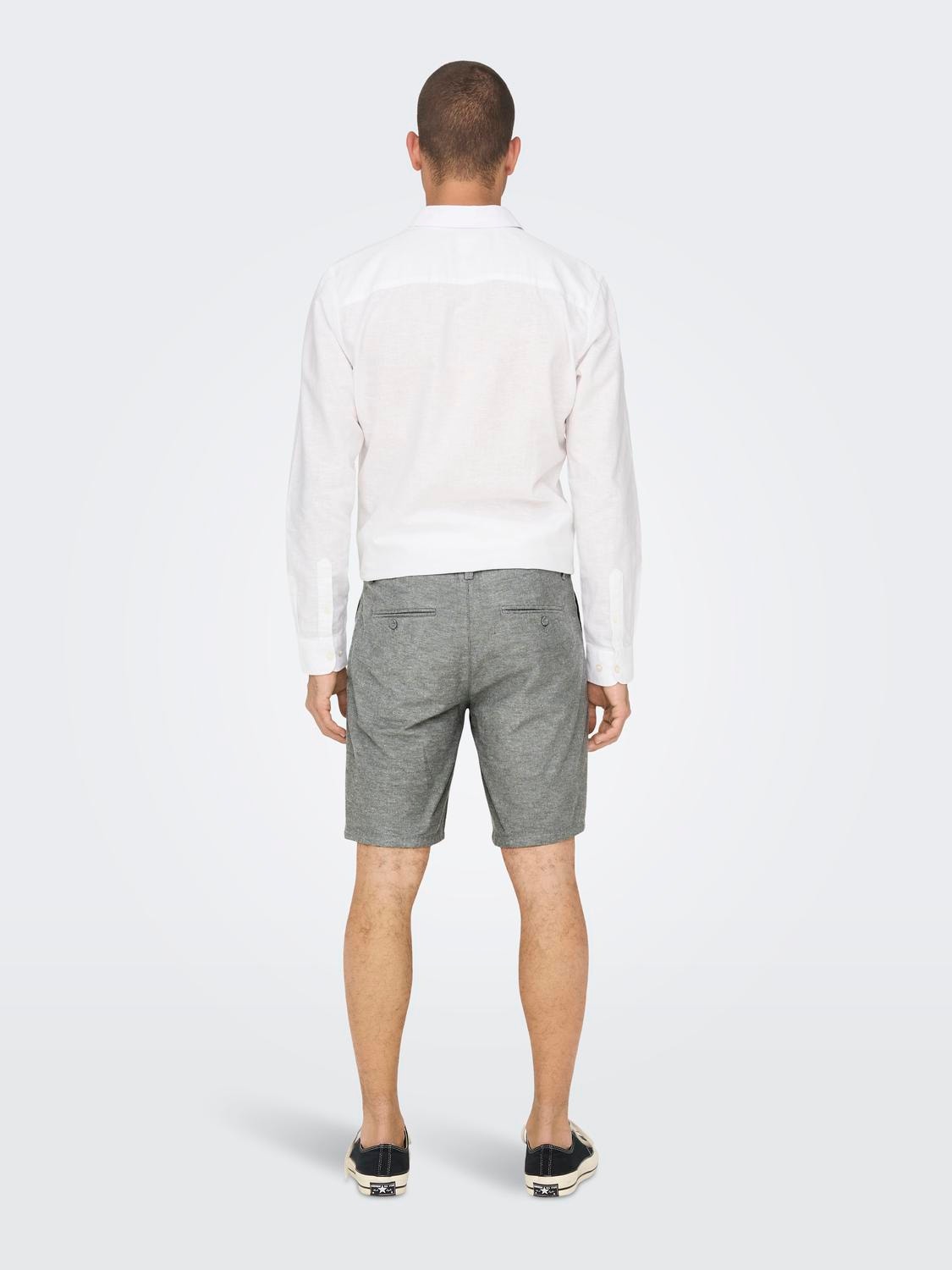 ONLY & SONS Normal geschnitten Shorts -Grey Pinstripe - 22024940