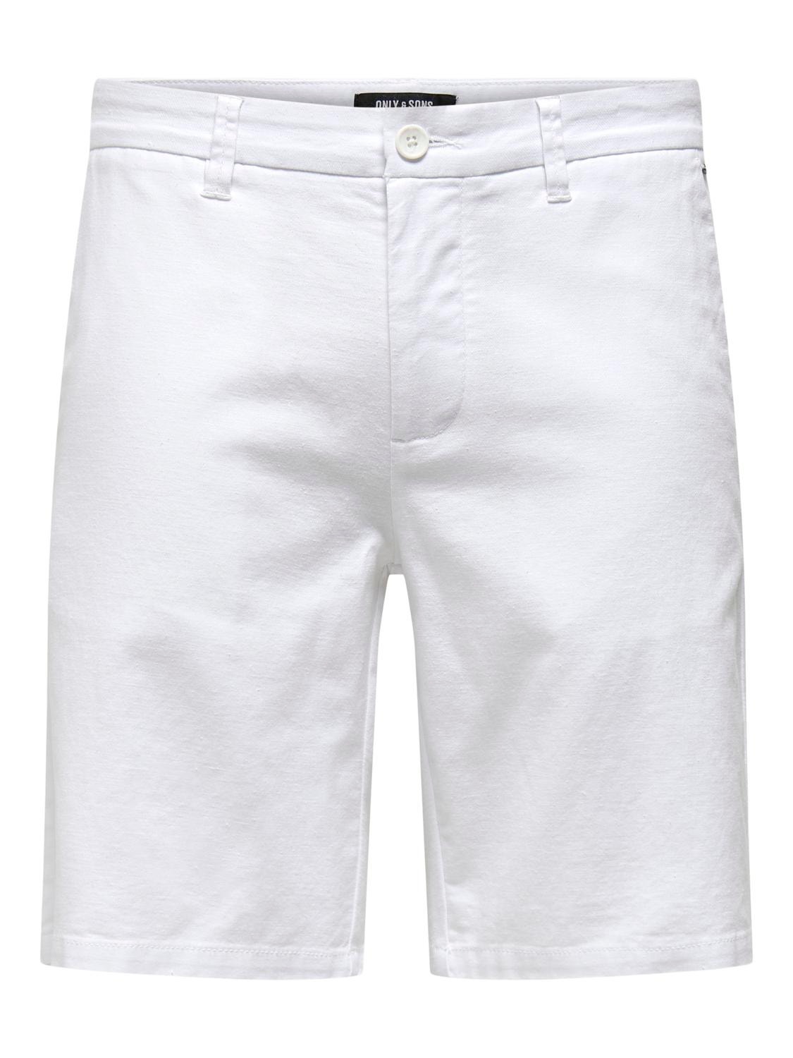 ONLY & SONS Regular Fit Shorts -White - 22024940