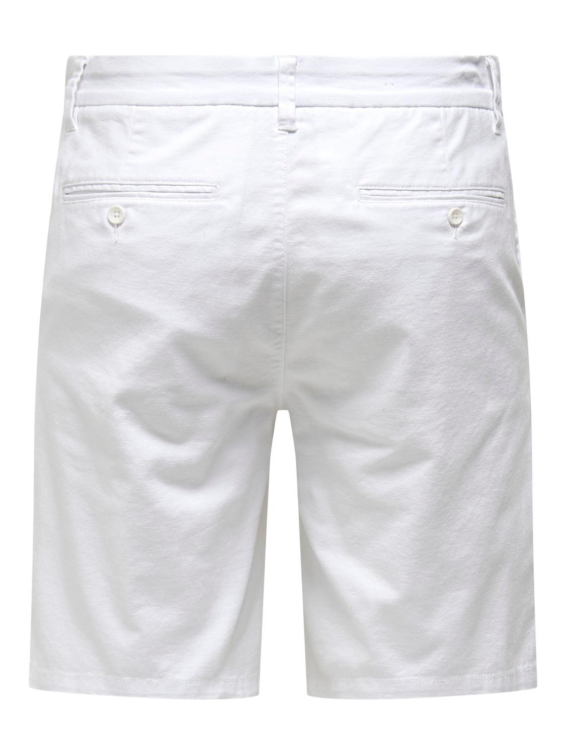 ONLY & SONS Normal geschnitten Shorts -White - 22024940