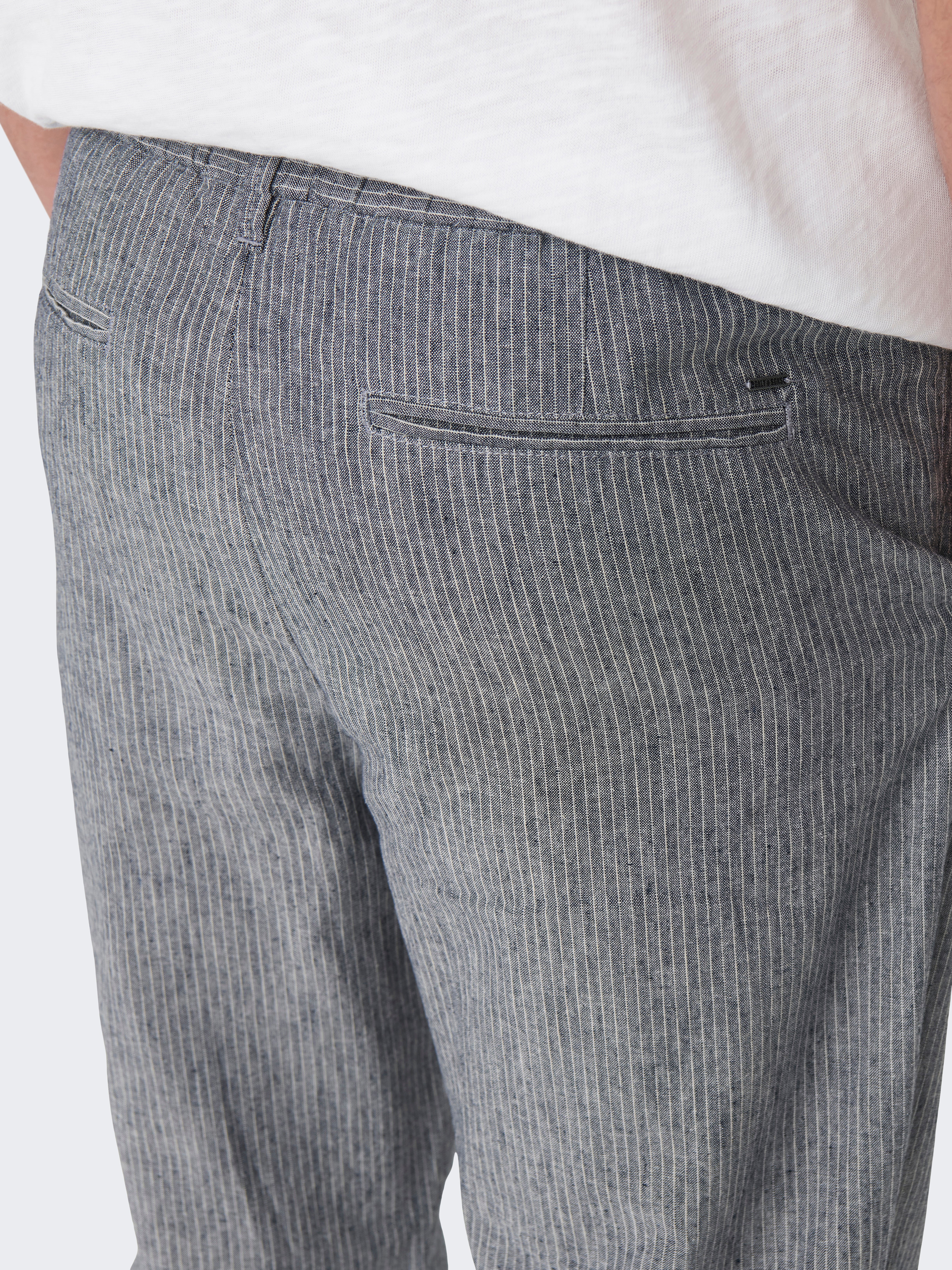 Only  Sons slim tapered smart trousers in navy check  ASOS