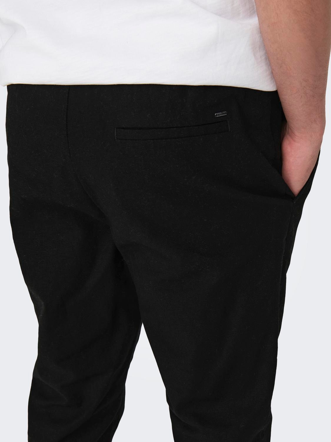 Only & Sons ONSERIK SLIM PANT - Trousers - black 