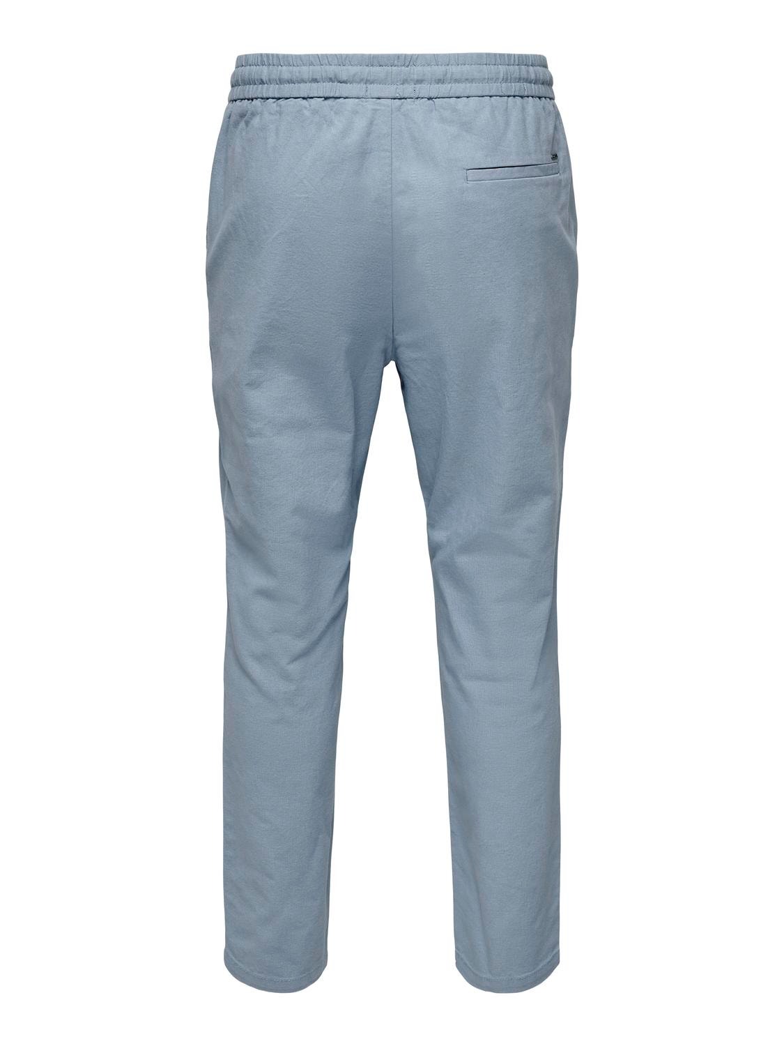 ONLY & SONS Pantalons Tapered Fit Taille moyenne -Mountain Spring - 22024966