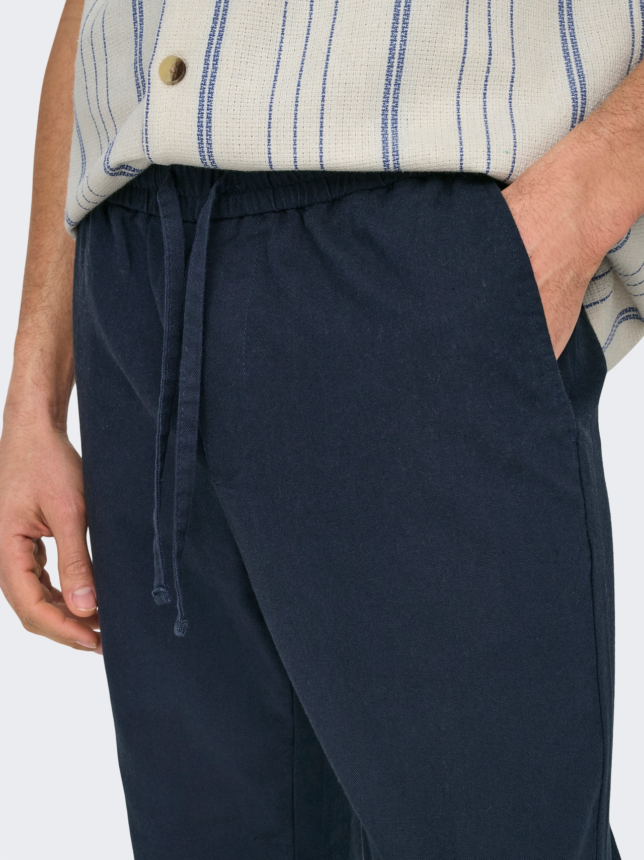 ONLY & SONS Linen pants -Dark Navy - 22024966