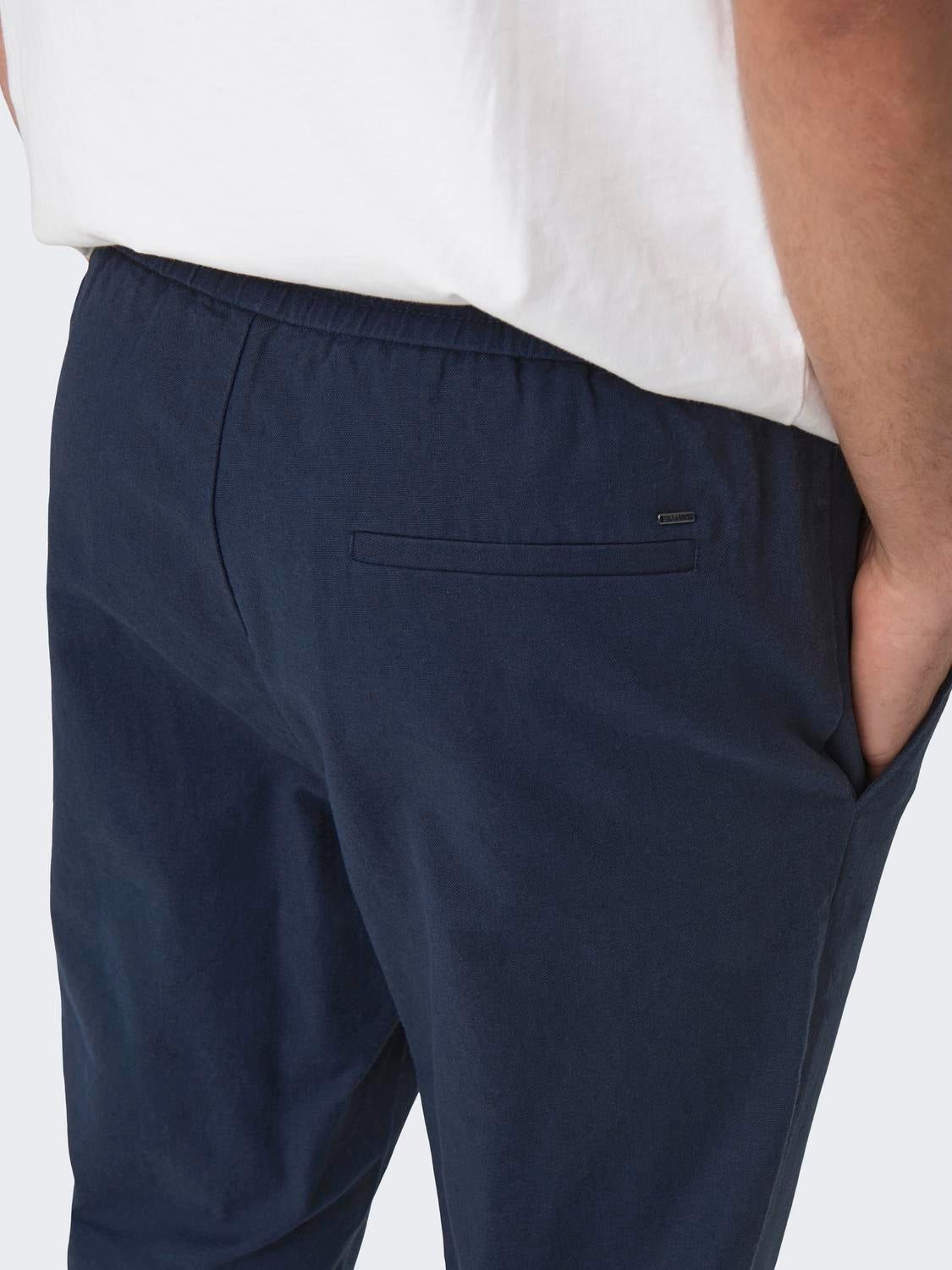 Linen pants | Dark Blue | ONLY & SONS®