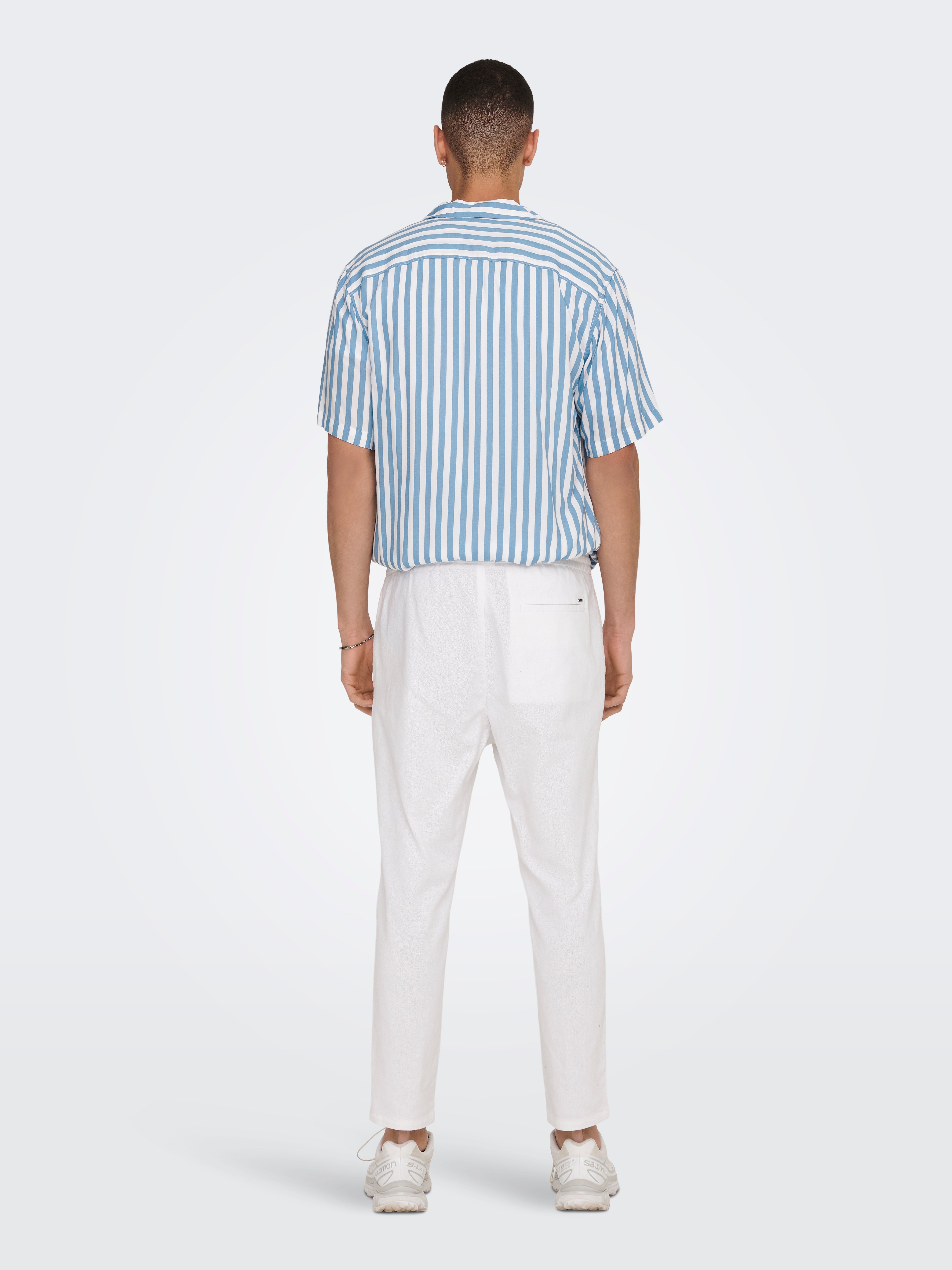 ONSLINUS Tapered Fit Joggers | White | ONLY & SONS®