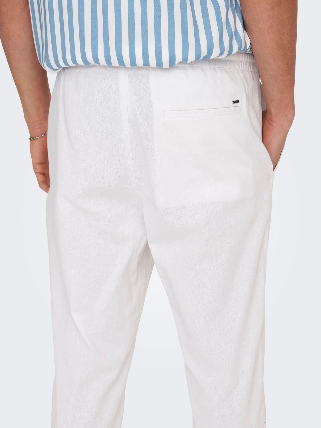 ONLY & SONS Tapered fit Mid rise Broeken -Bright White - 22024966