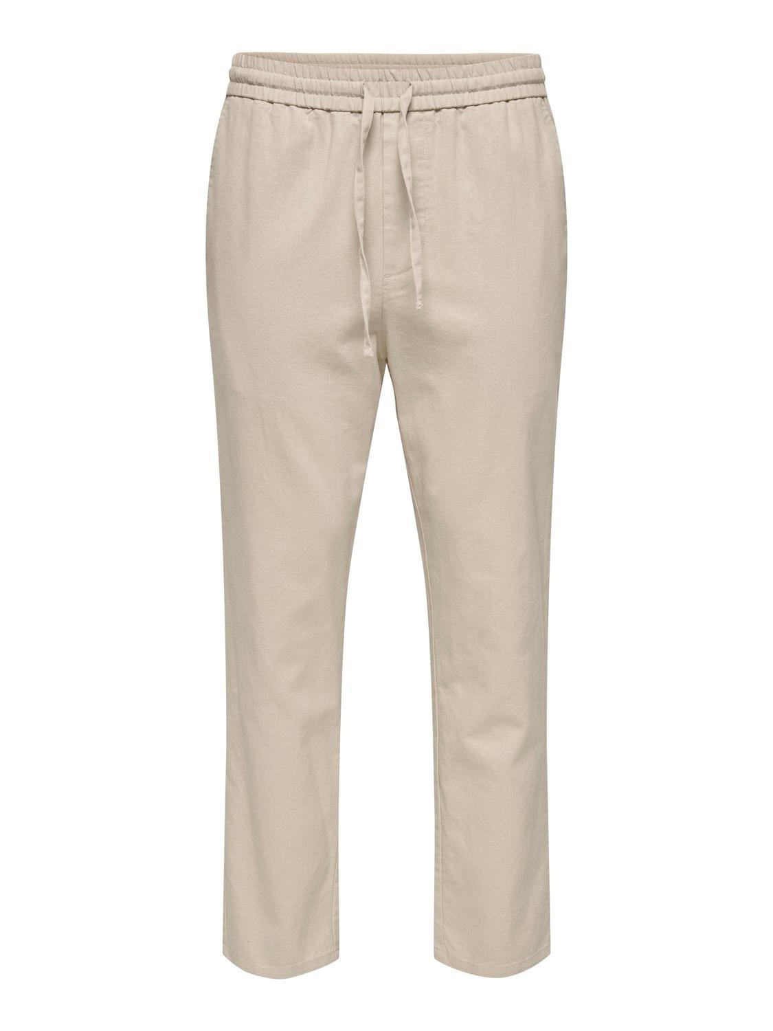 ONLY & SONS Linen pants -Silver Lining - 22024966