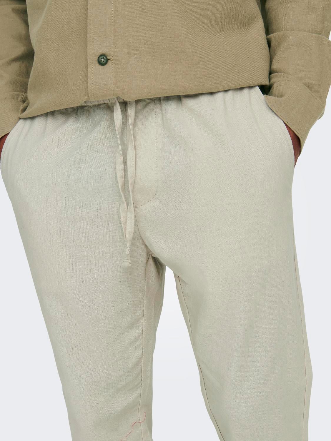 Linen pants | Light Grey | ONLY & SONS®