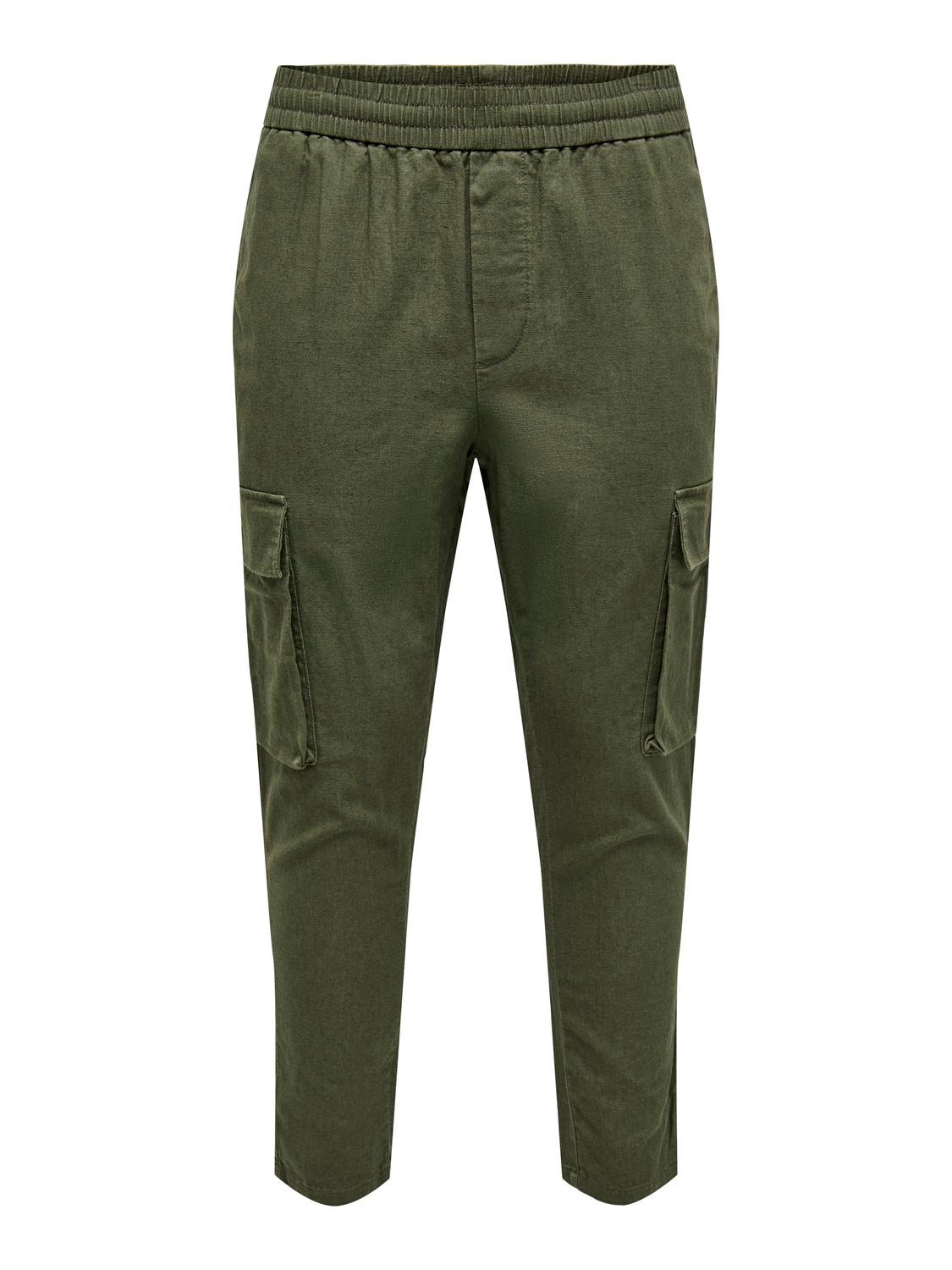ONLY & SONS Cargo detailed trousers -Olive Night - 22024998