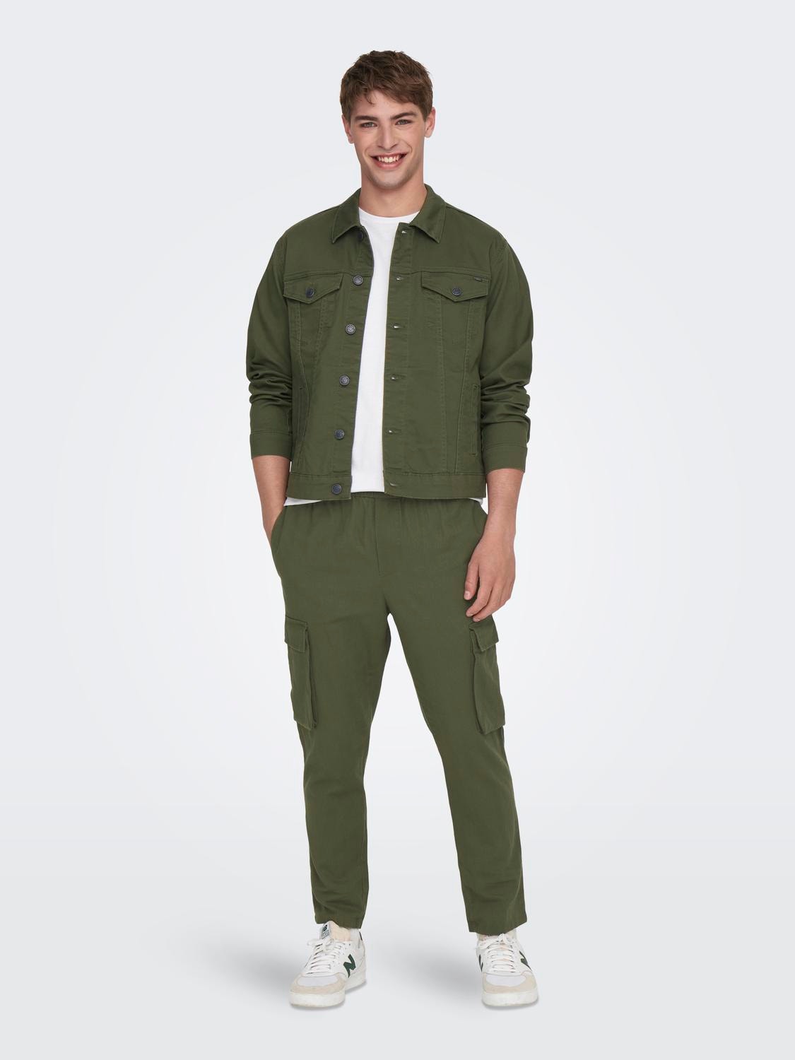 ONLY & SONS Pantalons Tapered Fit -Olive Night - 22024998