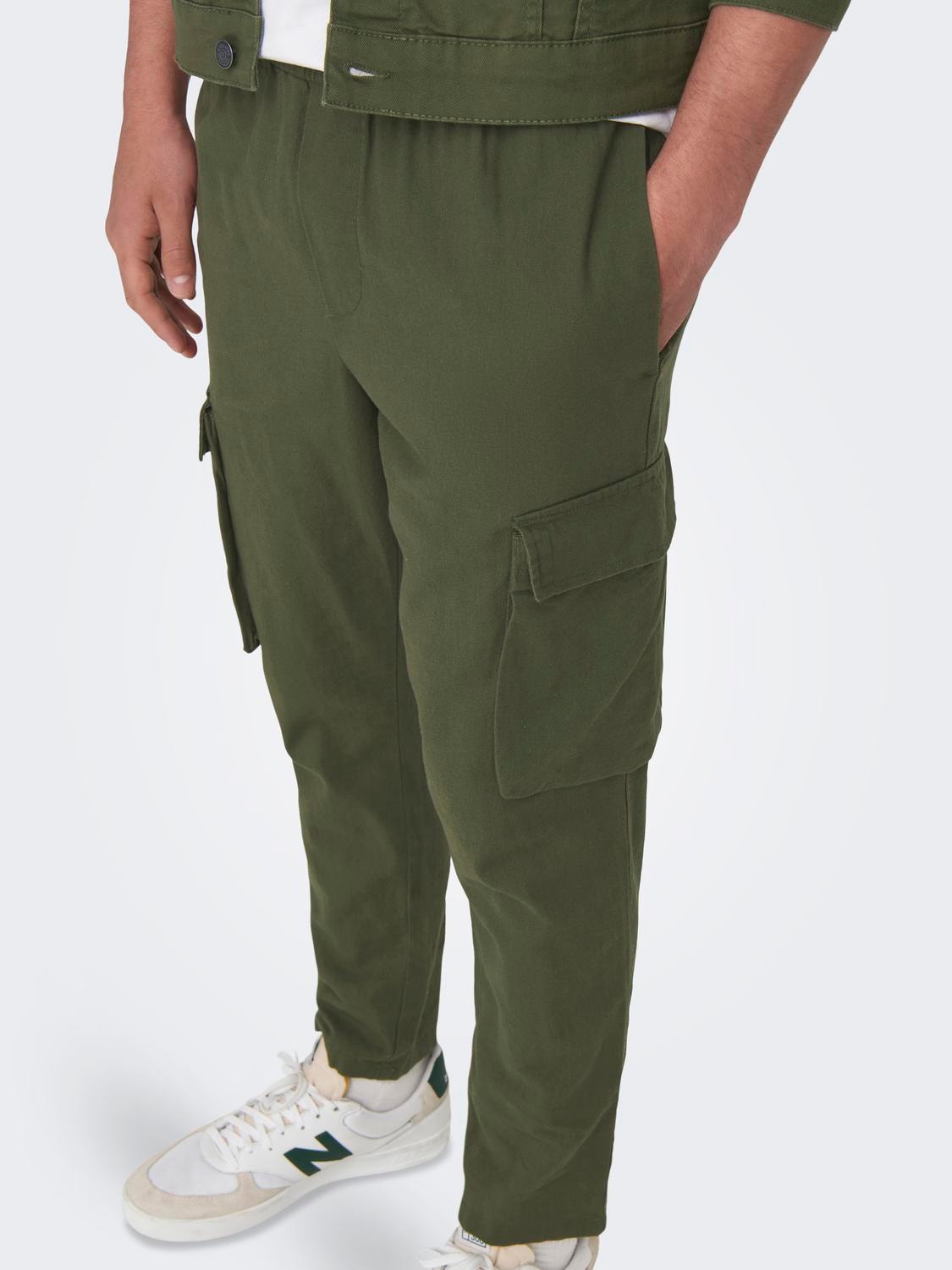 ONLY & SONS Pantalons Tapered Fit -Olive Night - 22024998