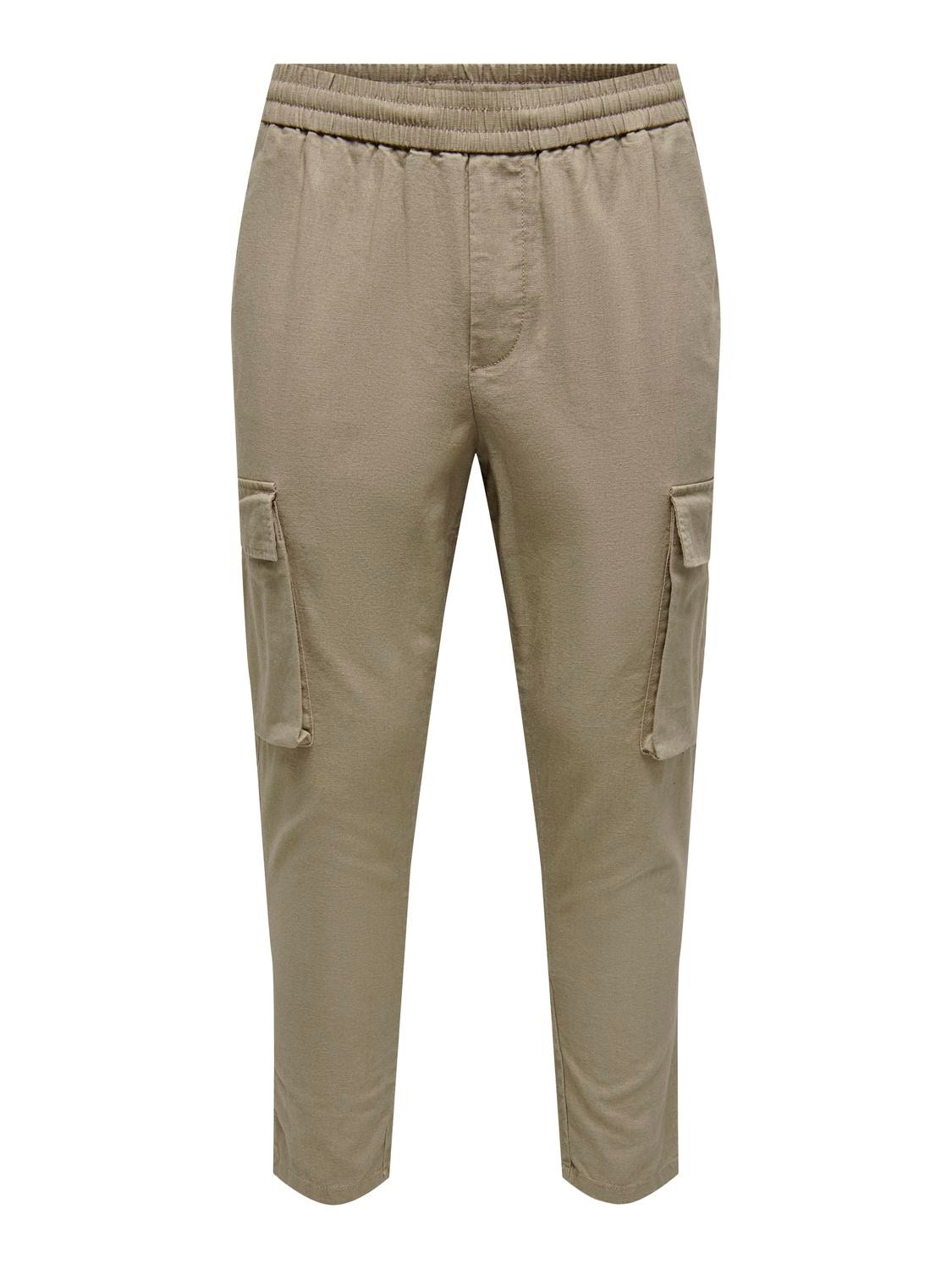 ONLY & SONS Cargo detailed trousers -Chinchilla - 22024998