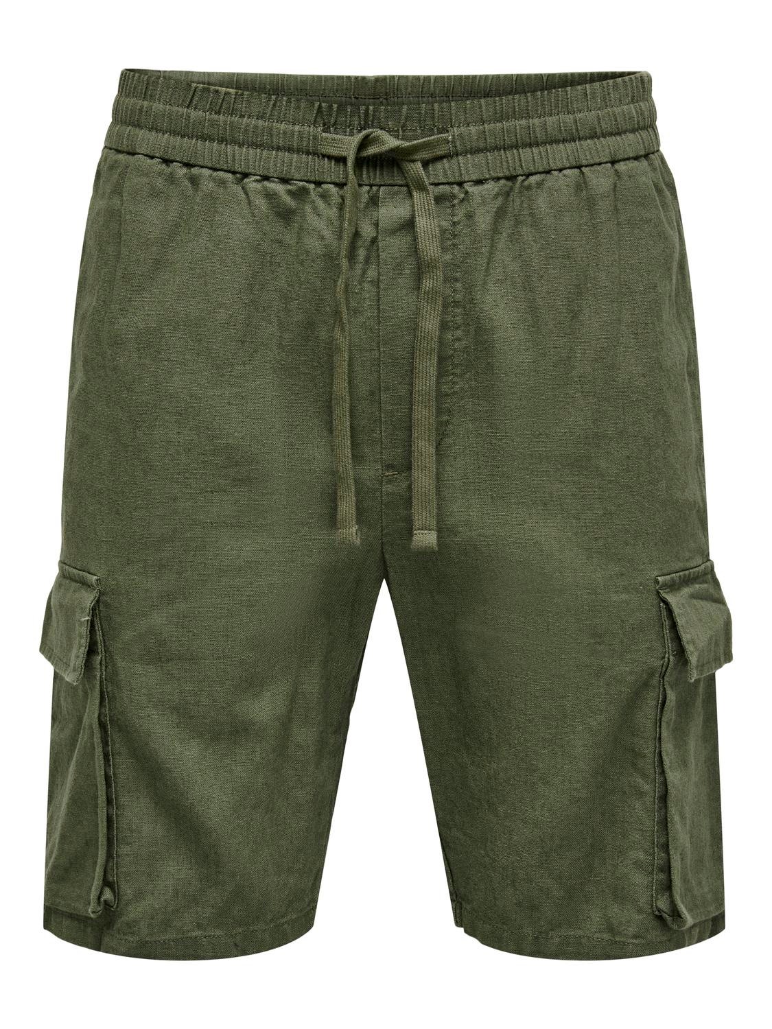 ONLY & SONS Lös passform Cargoshorts -Olive Night - 22025002