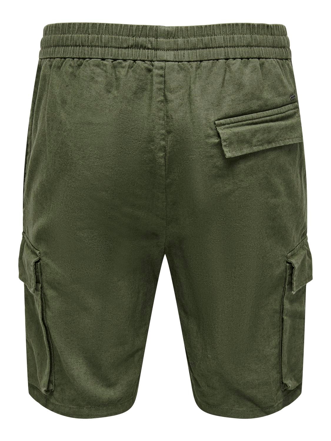 ONLY & SONS Loose Fit Cargo Shorts -Olive Night - 22025002