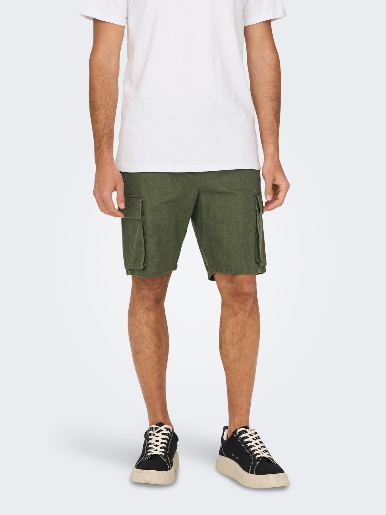ONLY & SONS Shorts cargo Loose Fit -Olive Night - 22025002